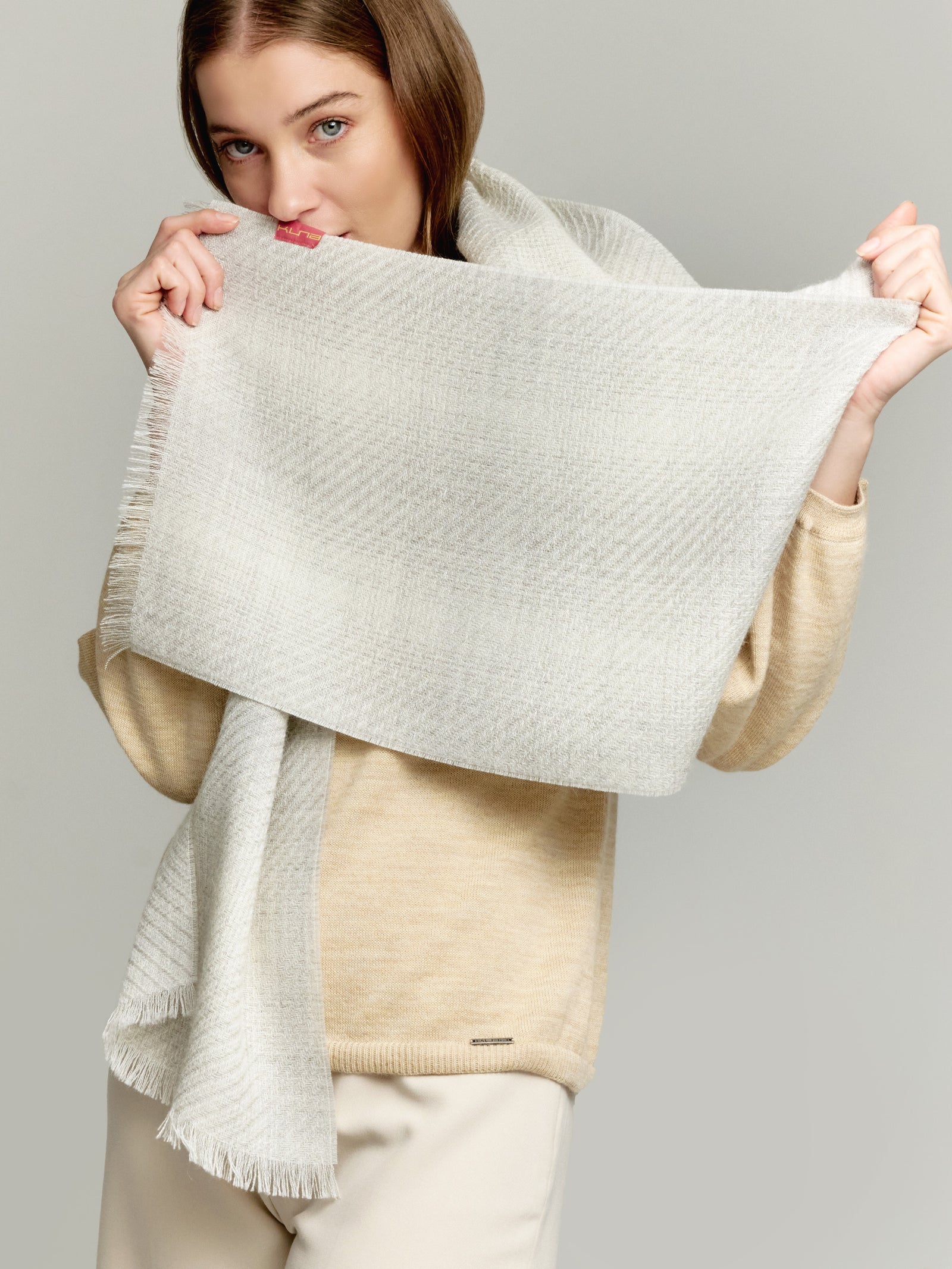 Valverde Scarf Baby Alpaca Color Grey