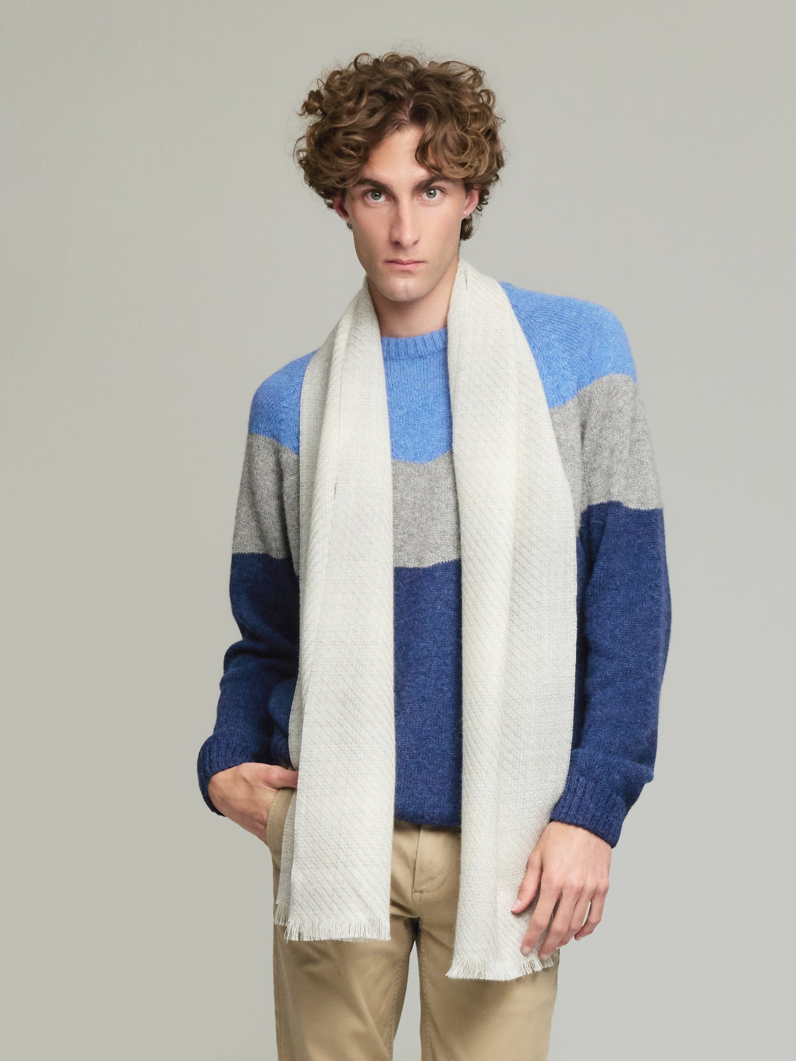 Valverde Scarf Baby Alpaca Color Grey