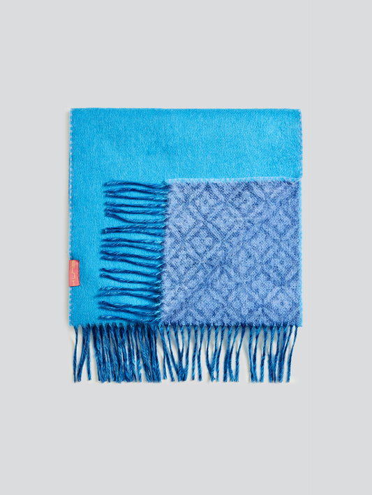 Yokey Scarf Baby Alpaca Color Blue