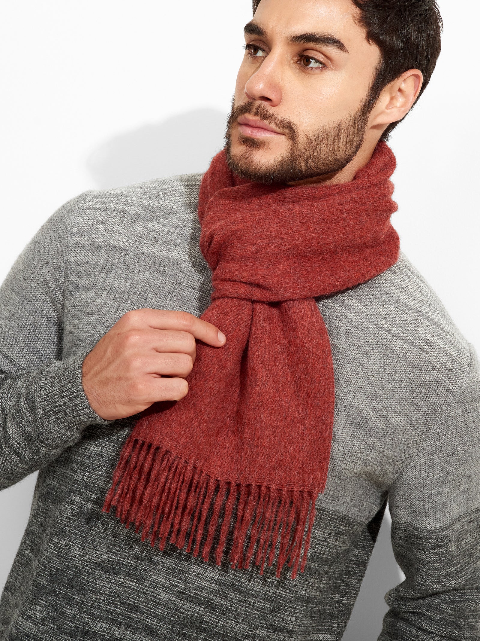 Zeta Scarf Baby Alpaca Color Red