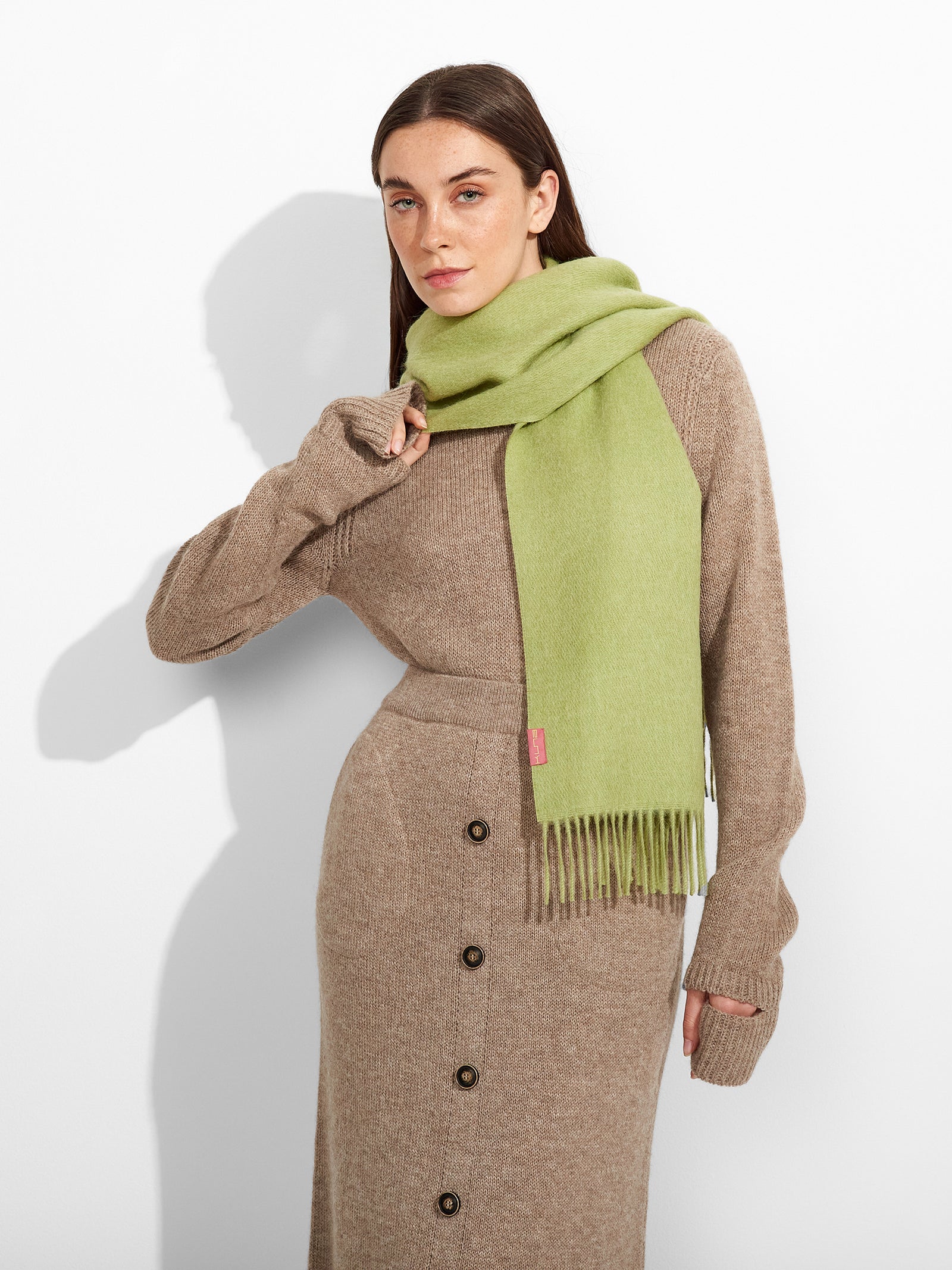 Bufanda Zeta Baby Alpaca Color Verde