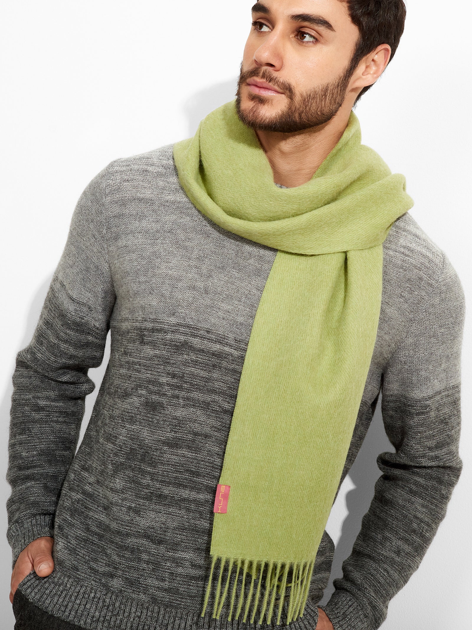 Bufanda Zeta Baby Alpaca Color Verde
