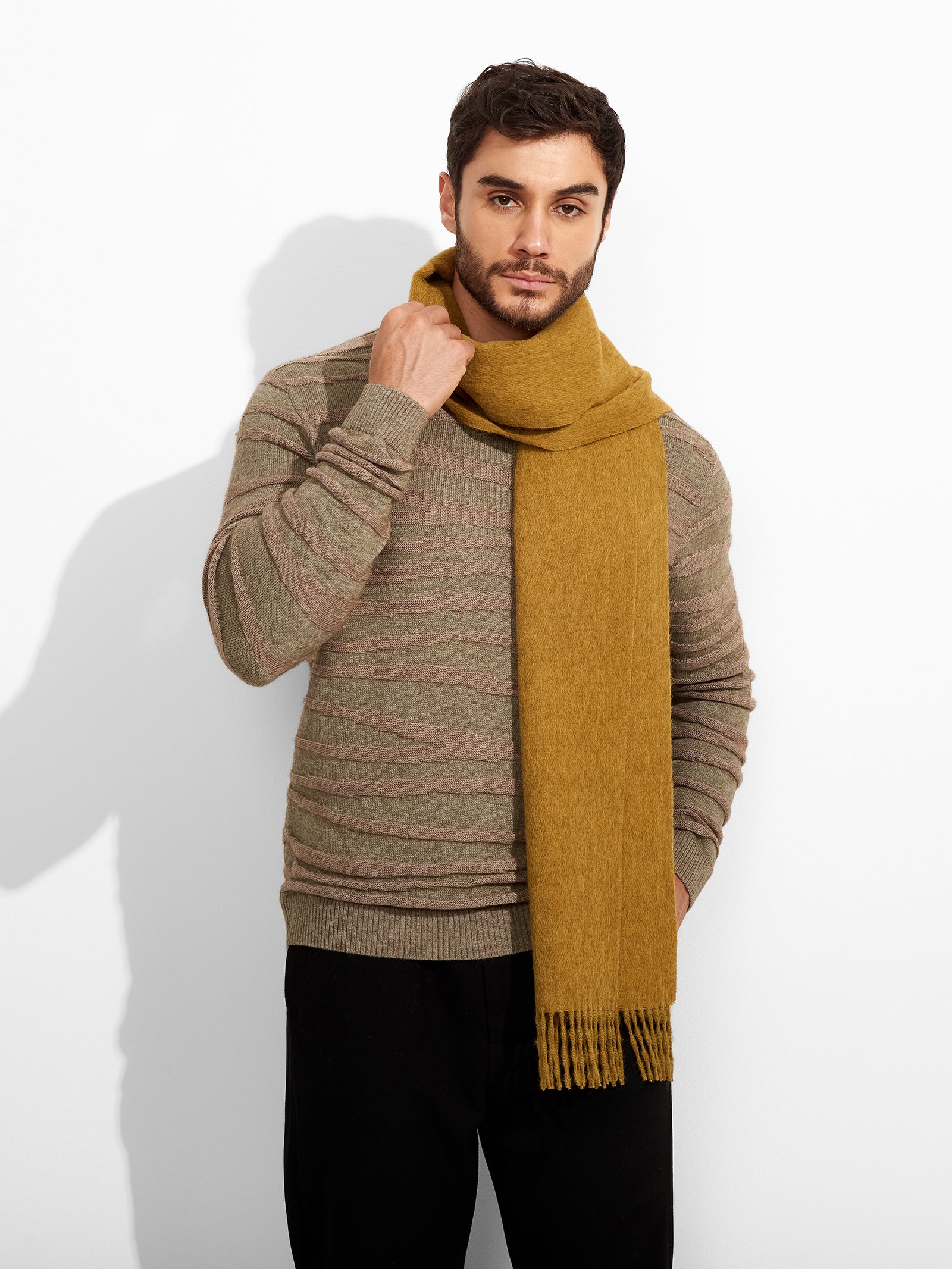 Bufanda Zeta de Baby Alpaca Color Verde
