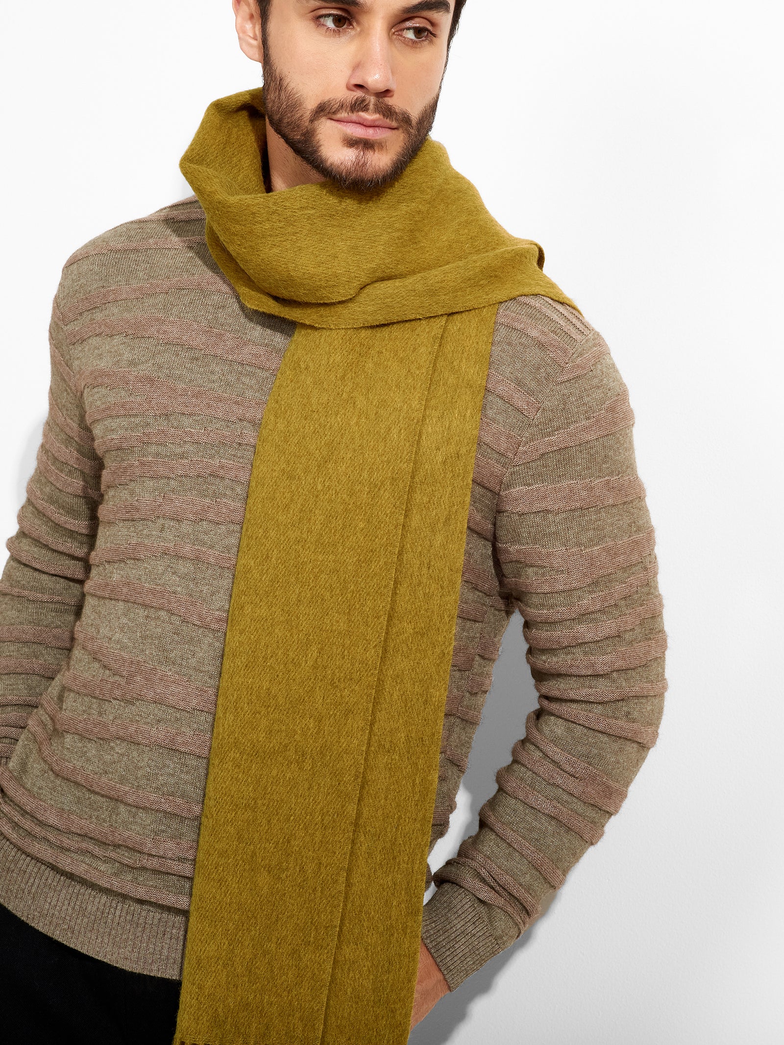 Bufanda Zeta de Baby Alpaca Color Verde
