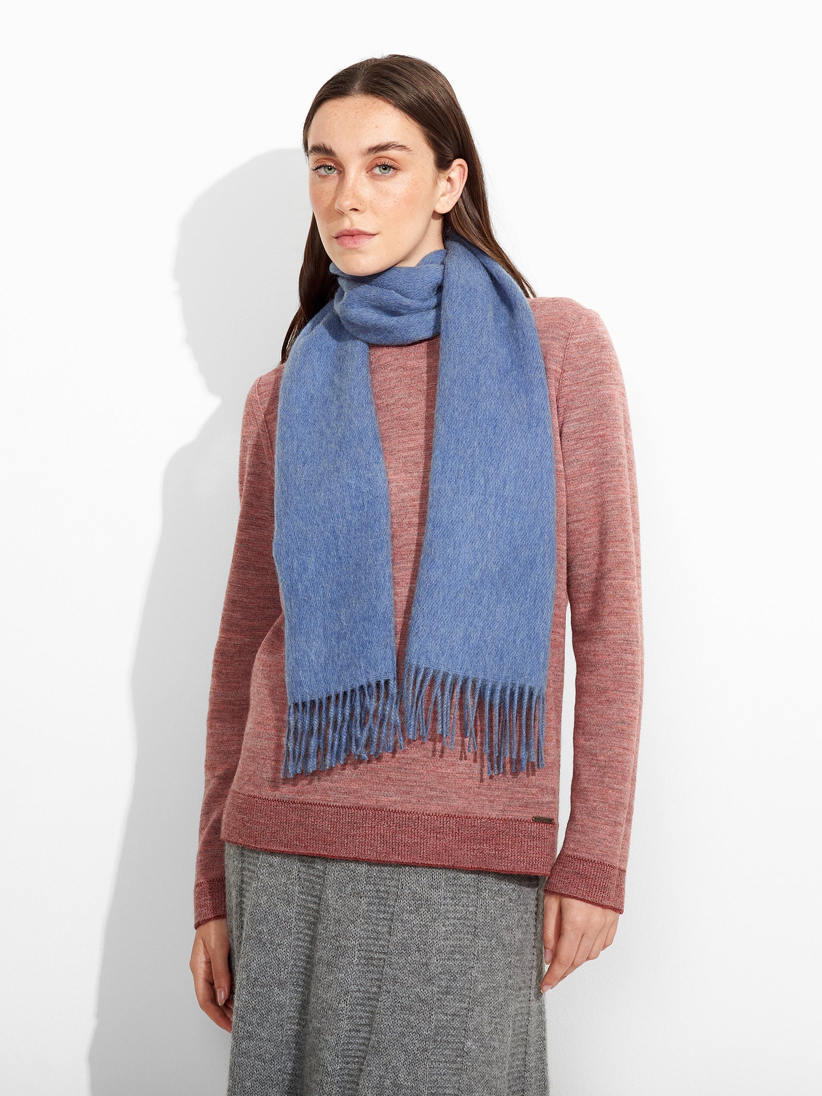 Zeta Scarf Baby Alpaca Color Ligth Blue