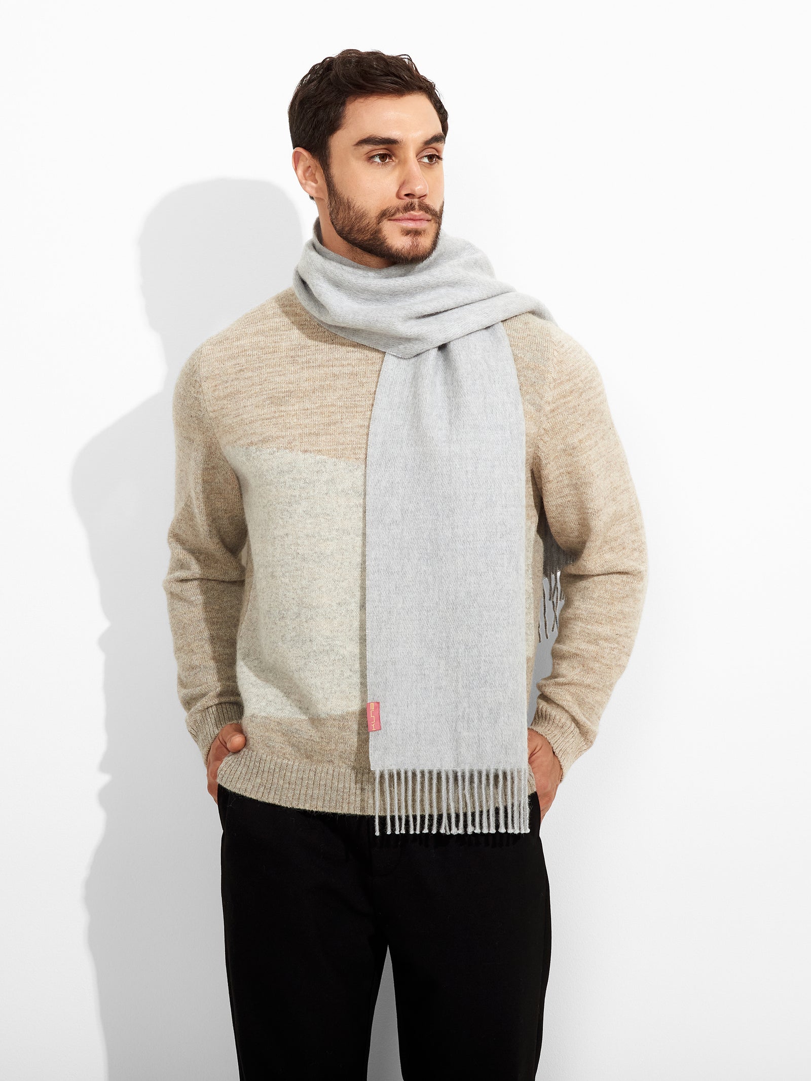Zeta Scarf Baby Alpaca Color Grey