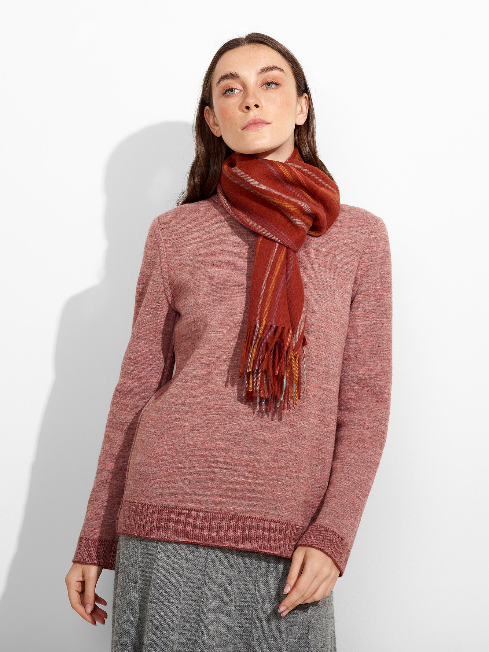 Bufanda Zareno de Baby Alpaca Color Rojo