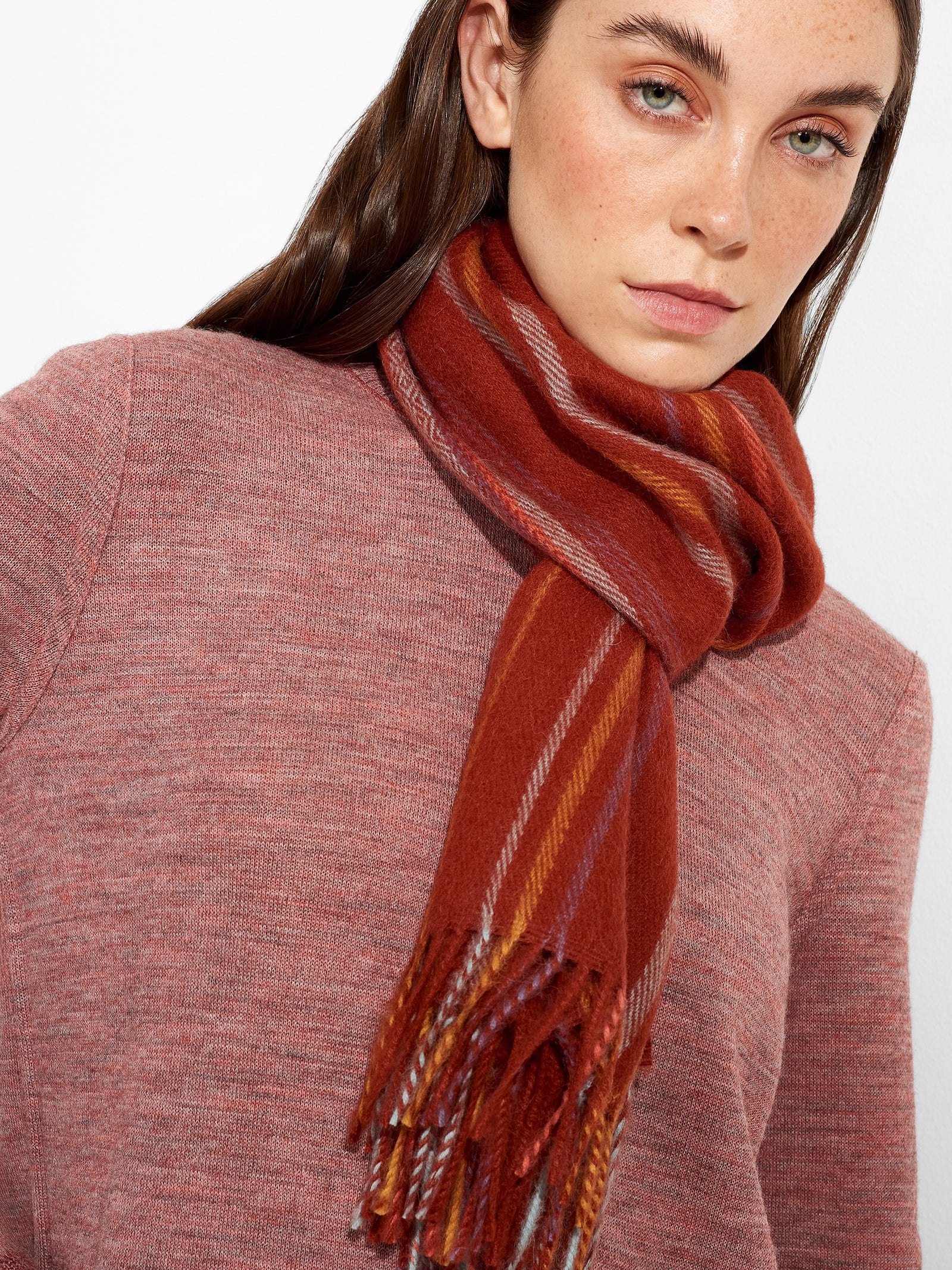 Bufanda Zareno de Baby Alpaca Color Rojo