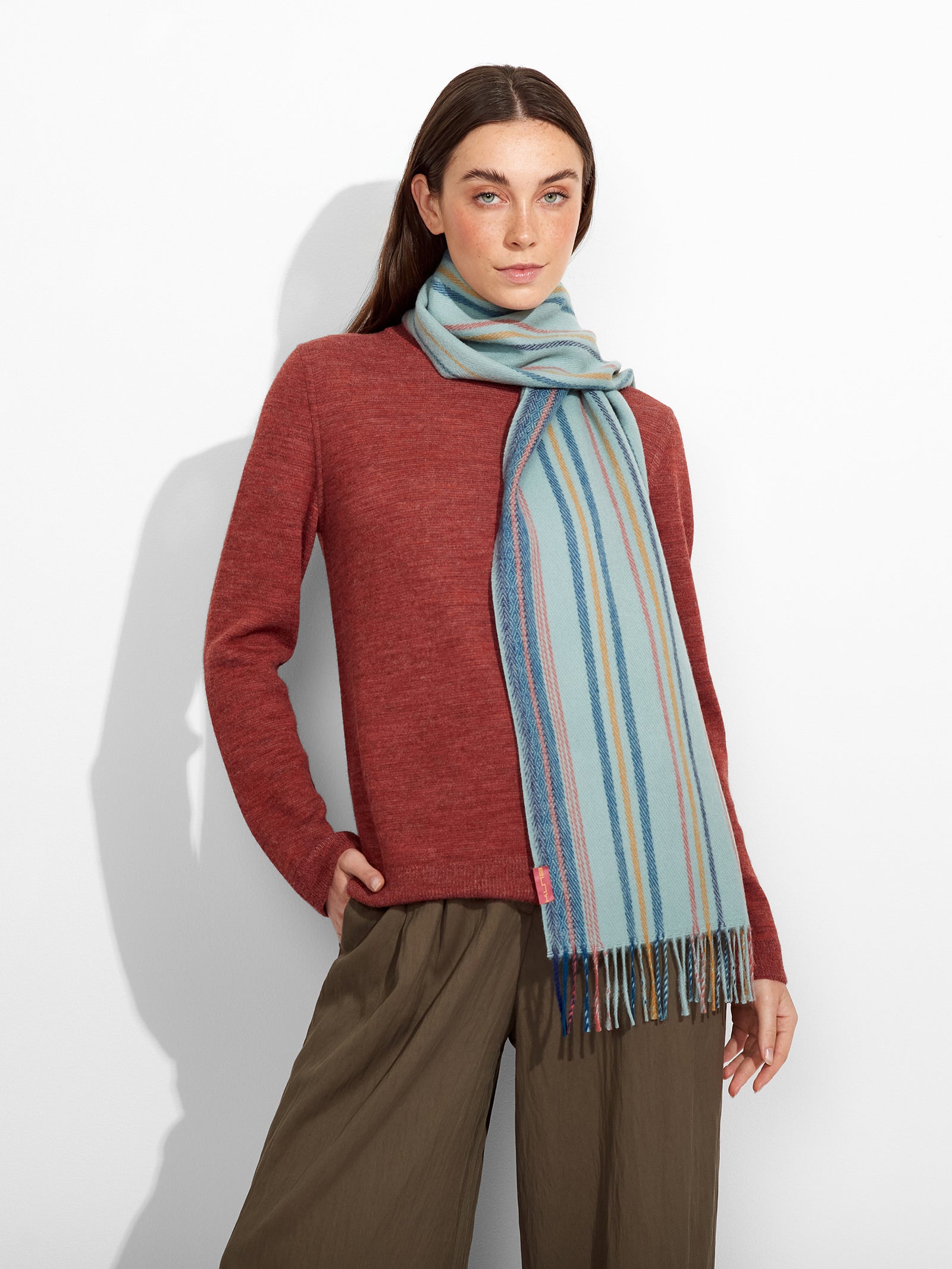 Zareno Scarf Baby Alpaca Color Ligth Blue