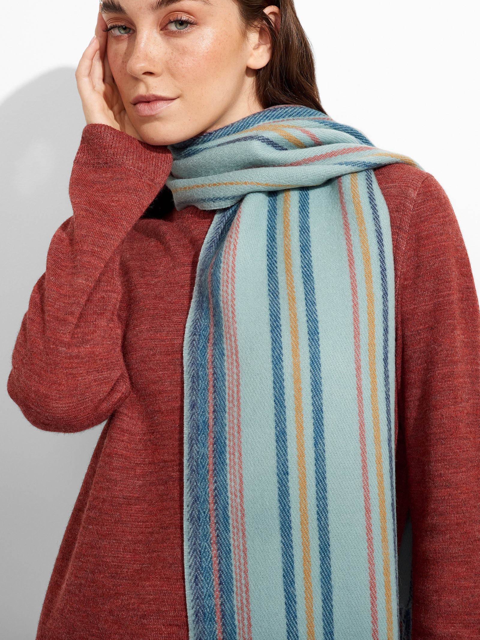 Zareno Scarf Baby Alpaca Color Ligth Blue