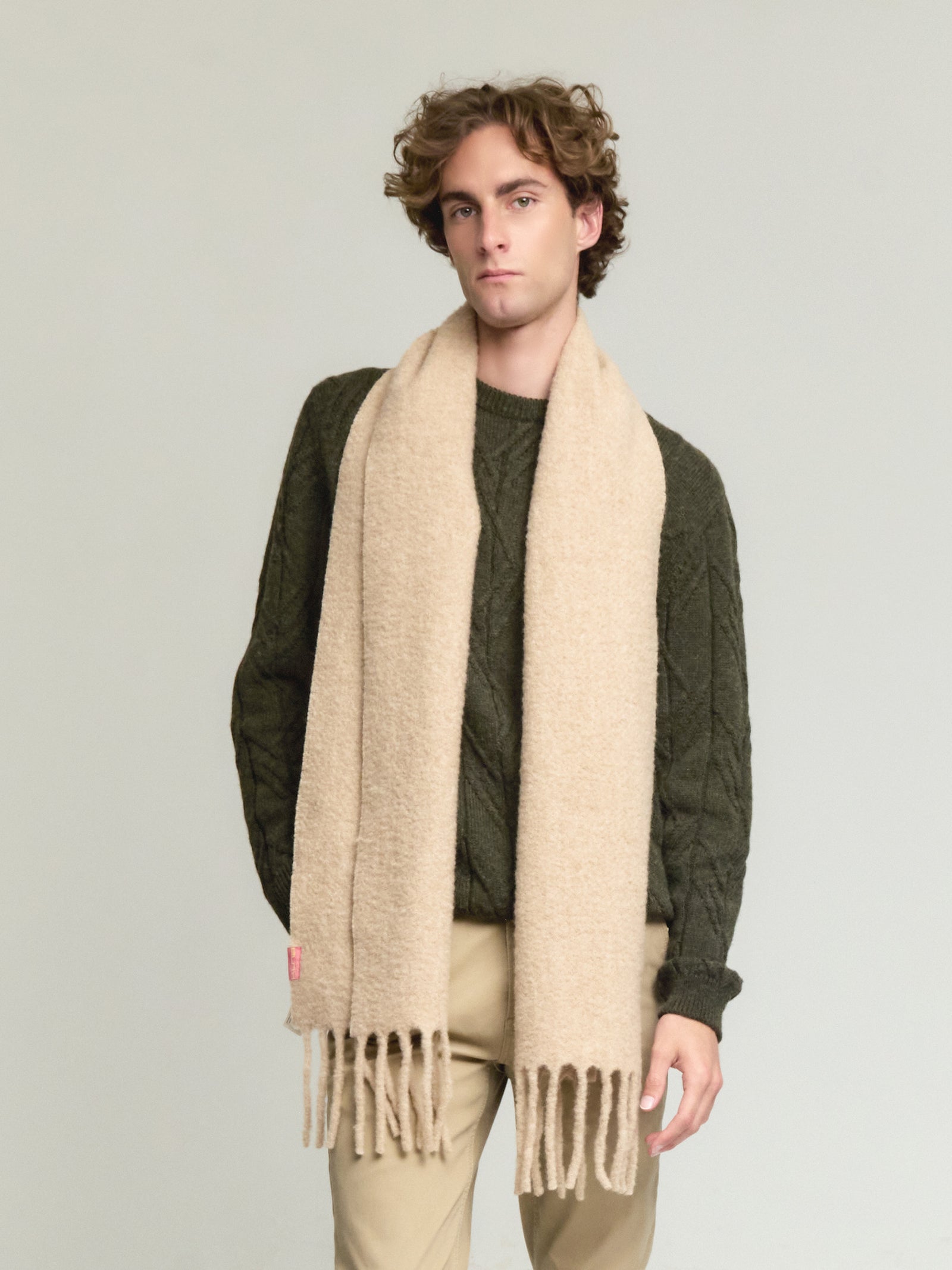 Yamileth Scarf Baby Alpaca & Wool Color Beige