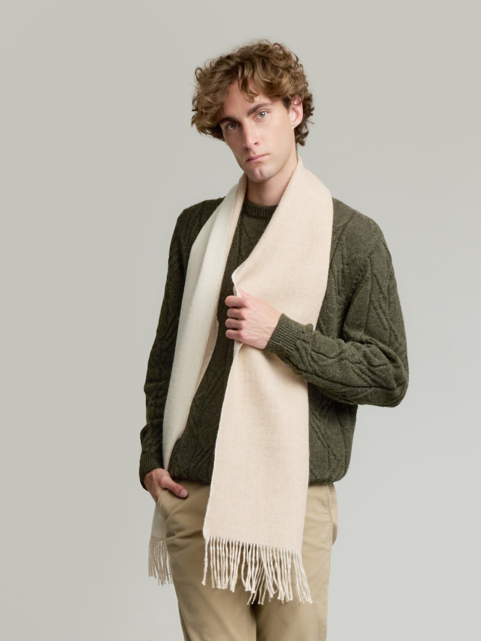 Yamila Scarf Baby Alpaca Color Beige