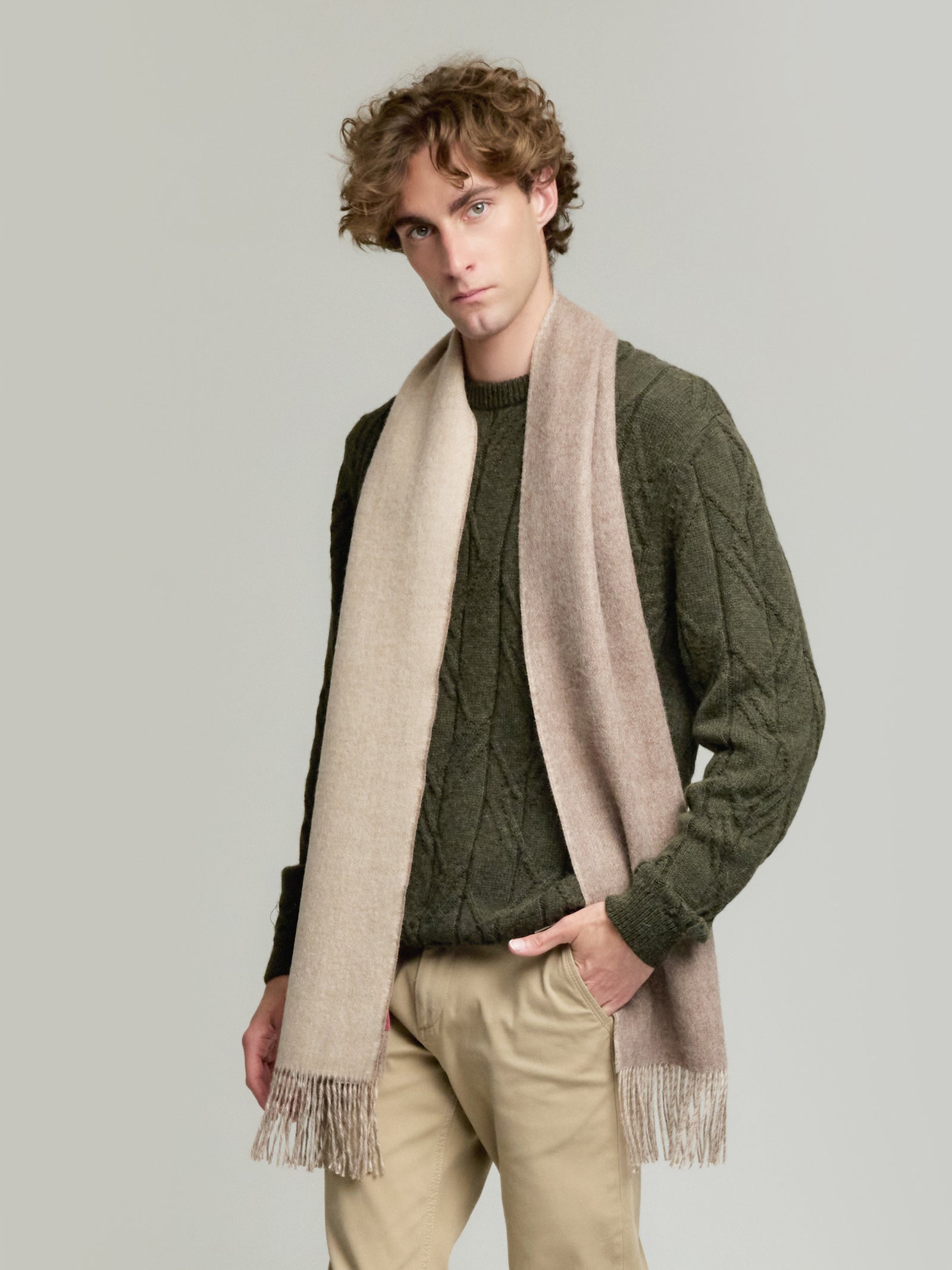 Yamila Scarf Baby Alpaca Color Brown