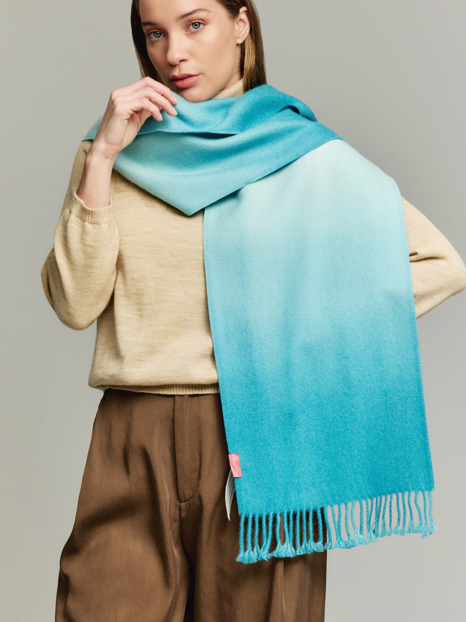 Yemi Scarf Baby Alpaca Color Green
