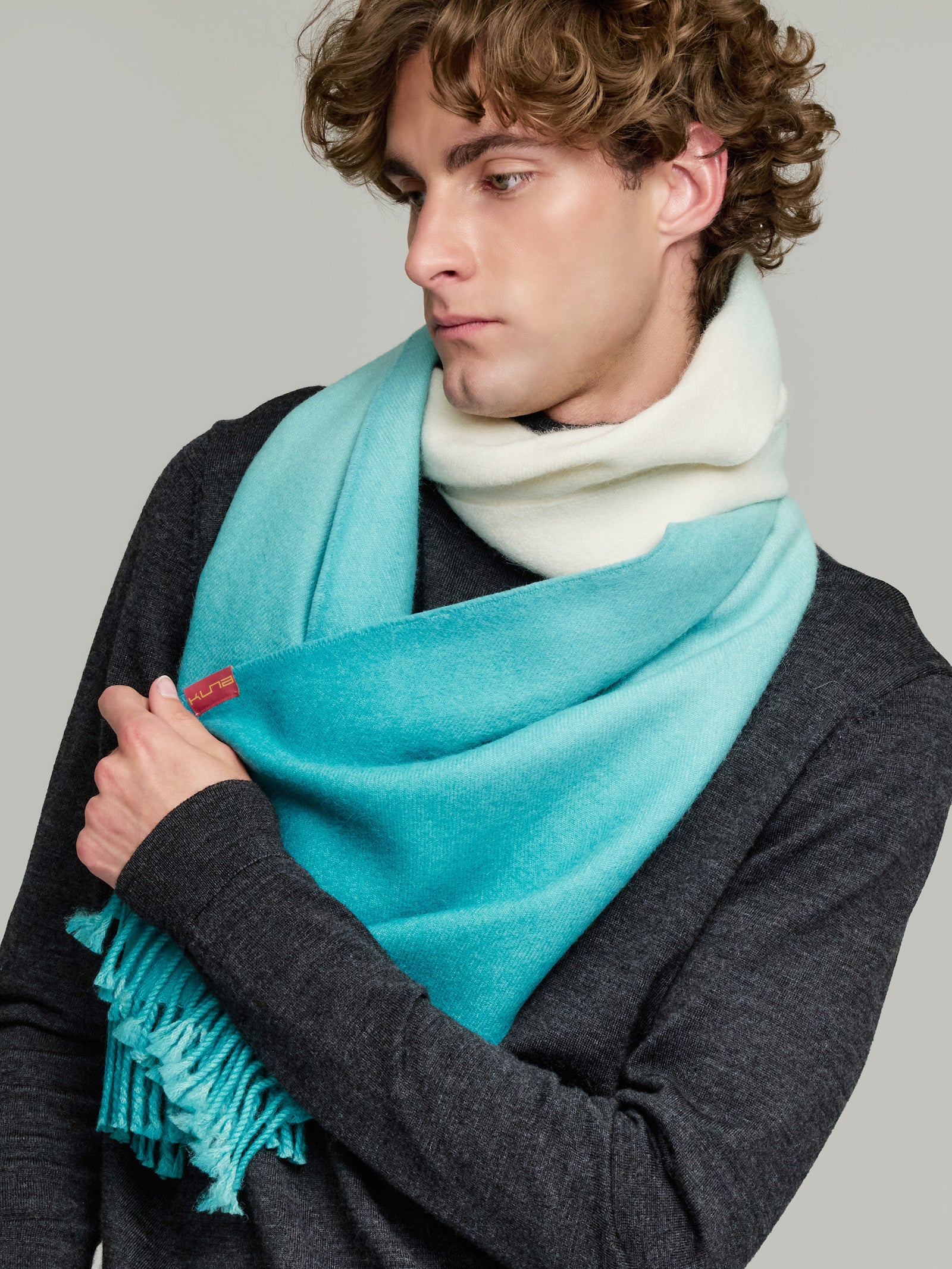 Yemi Scarf Baby Alpaca Color Green