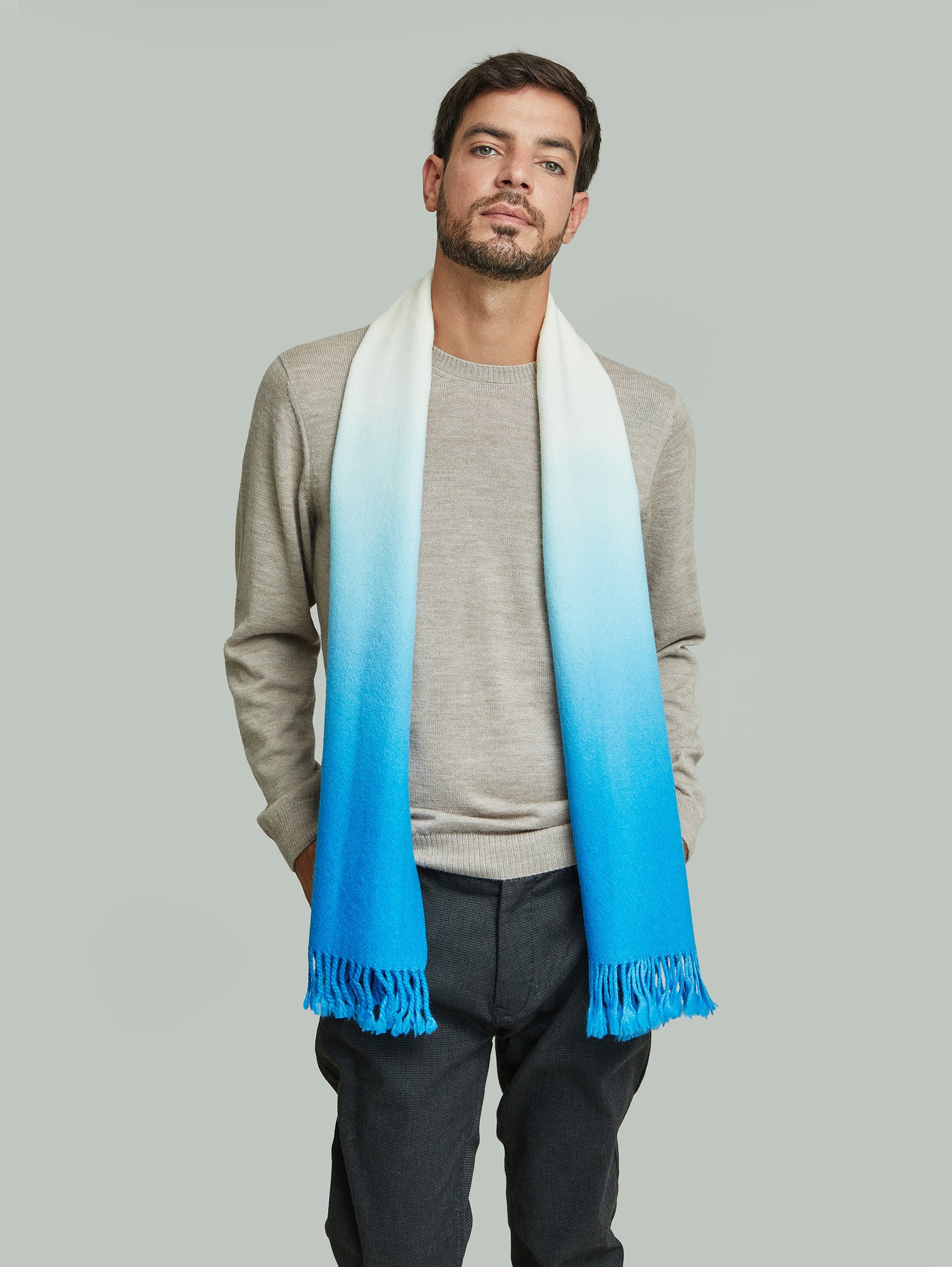 Yemi Scarf Baby Alpaca Color Turquoise