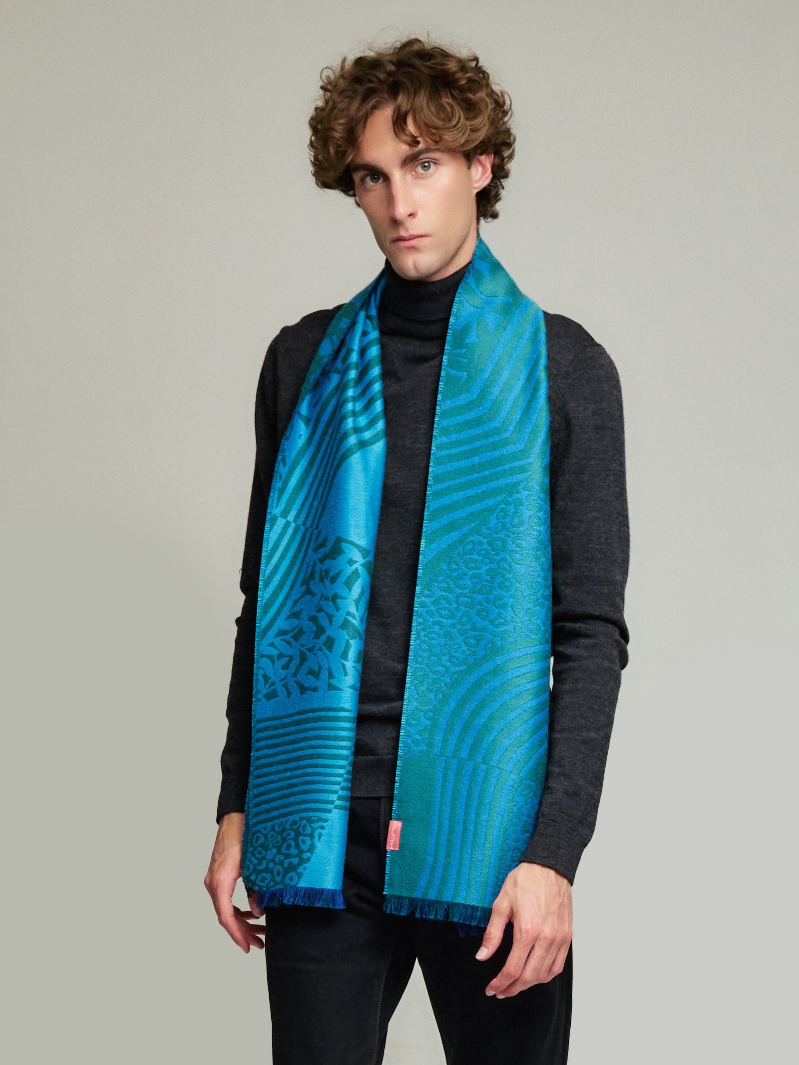 Yogi Scarf Baby Alpaca Color Blue
