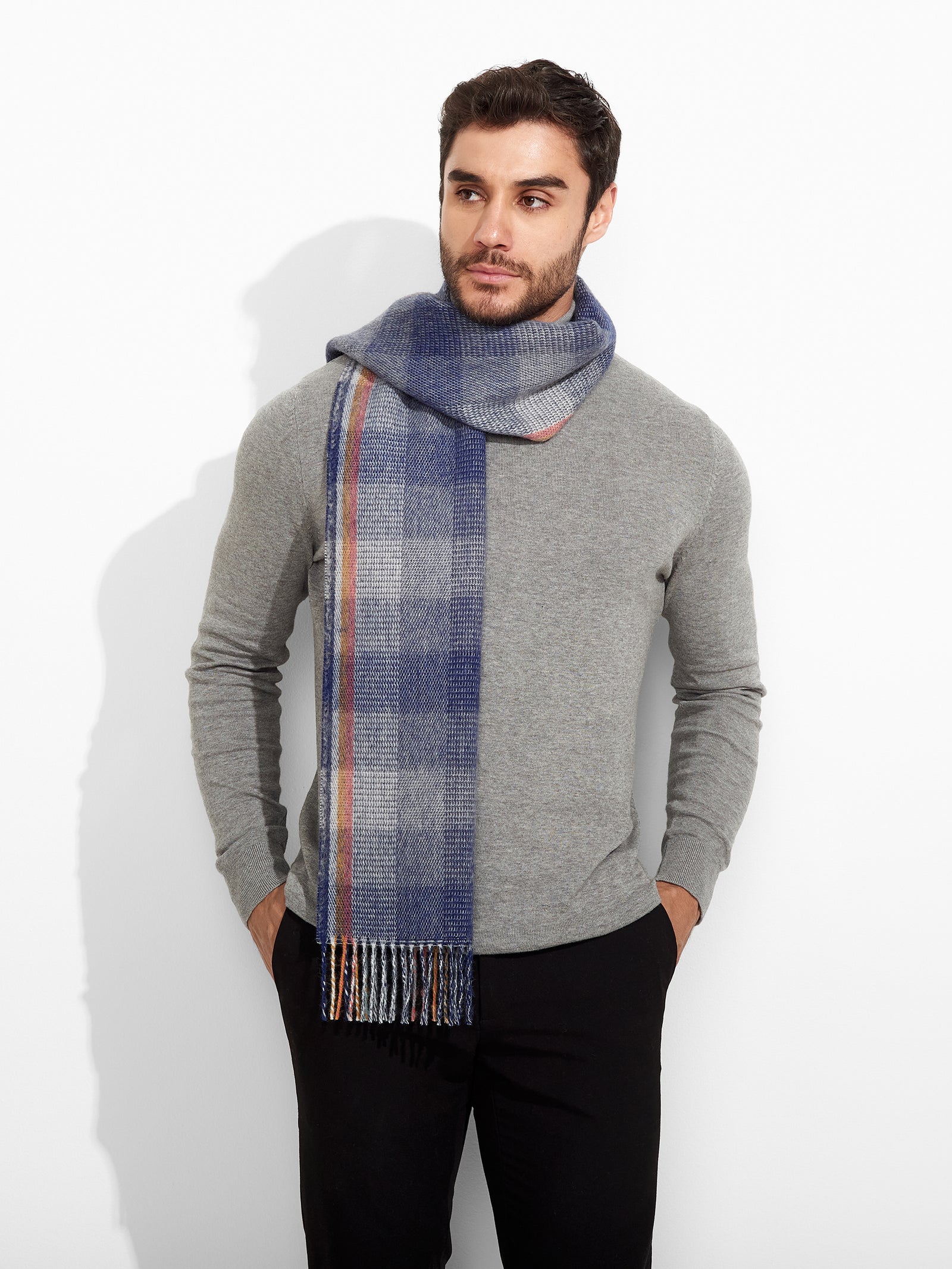 Zamery Scarf Baby Alpaca Color Blue