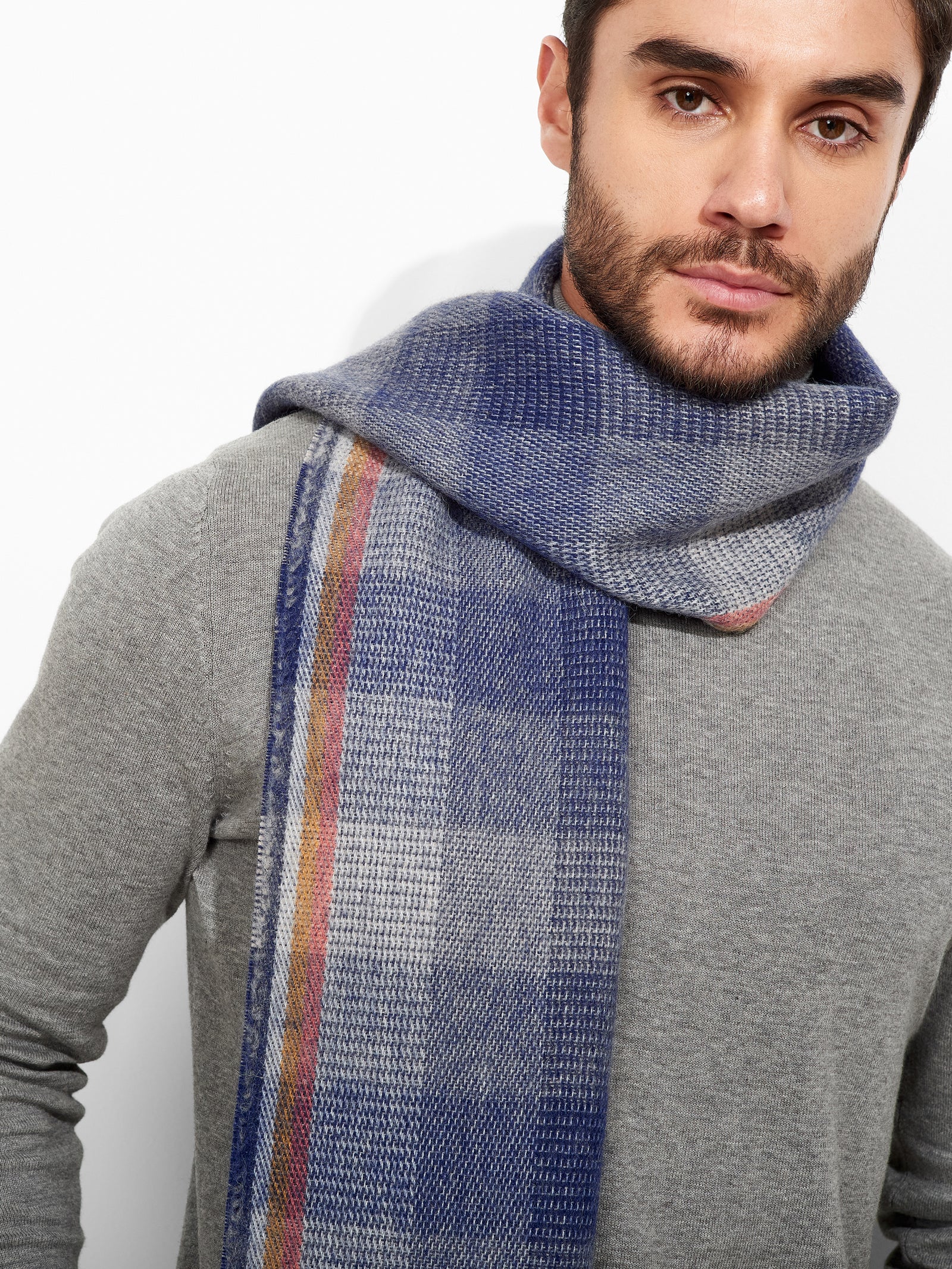 Zamery Scarf Baby Alpaca Color Blue