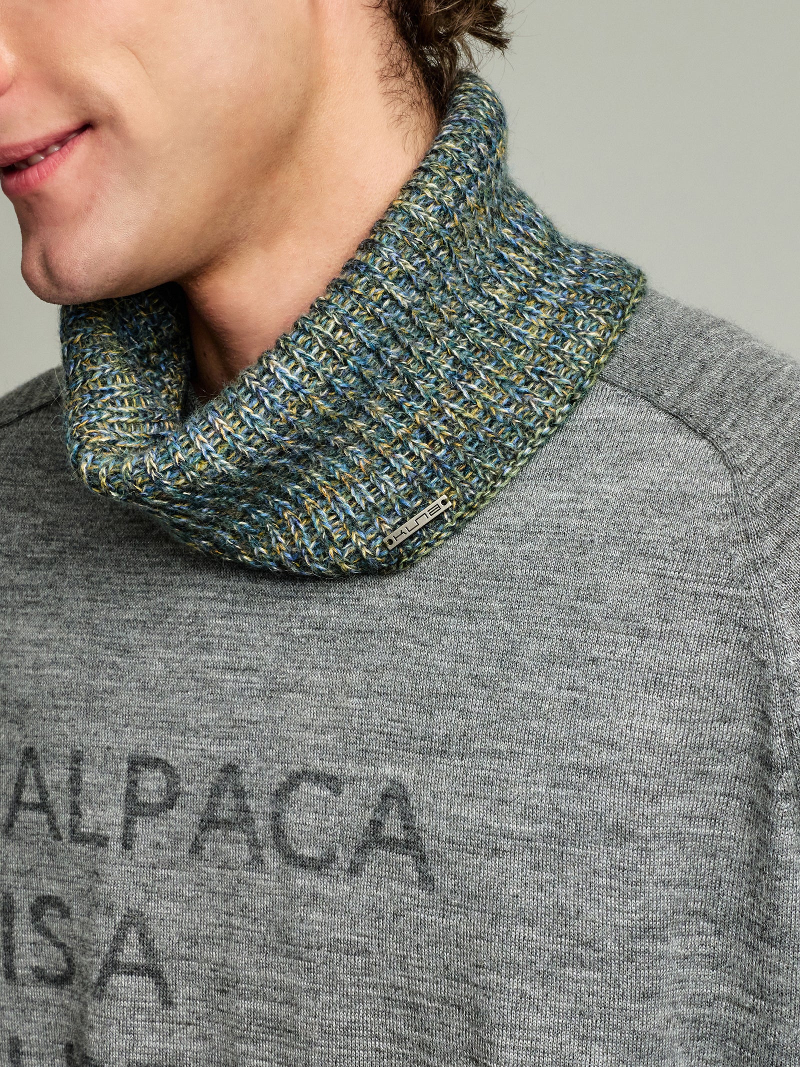 Ubicate Neck Scarf Baby Alpaca Color Turquoise