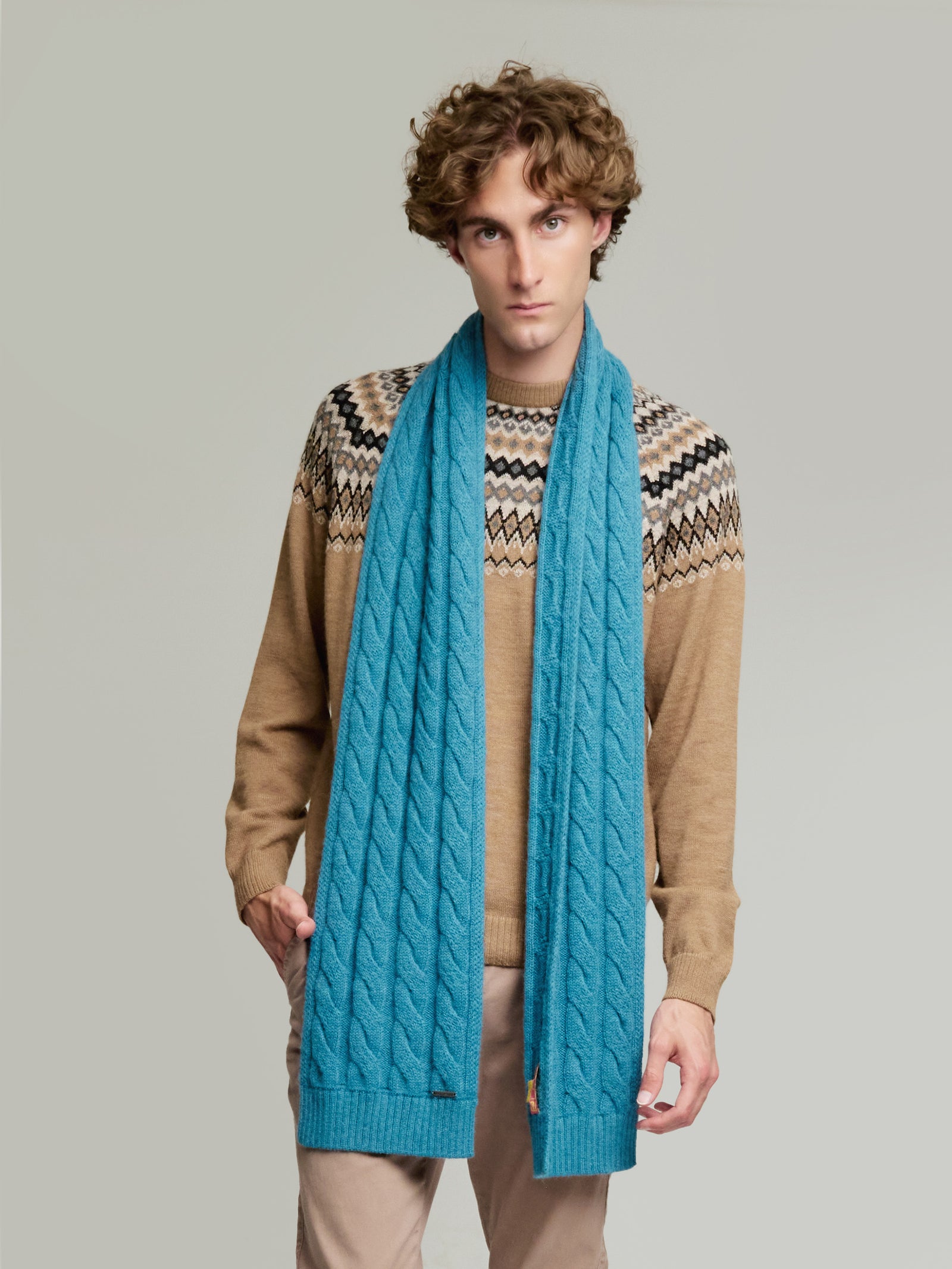 Yarela Scarf Baby Alpaca Color Light Blue