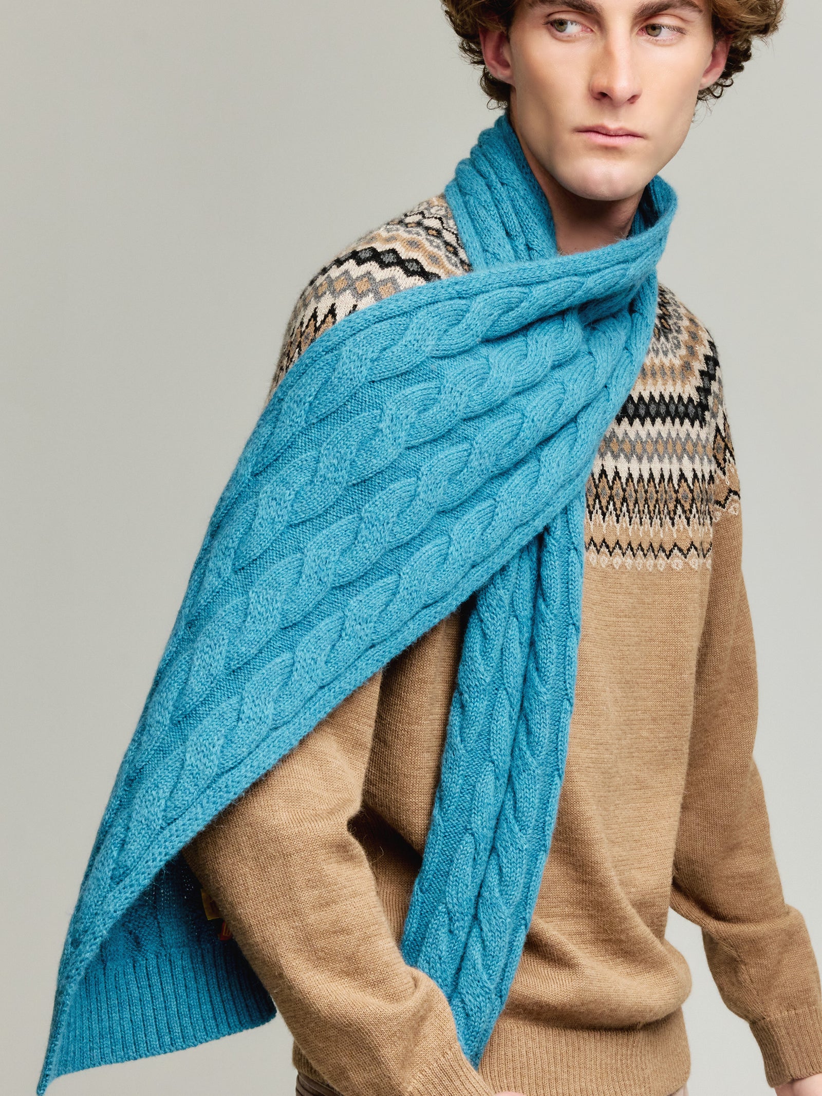 Yarela Scarf Baby Alpaca Color Light Blue