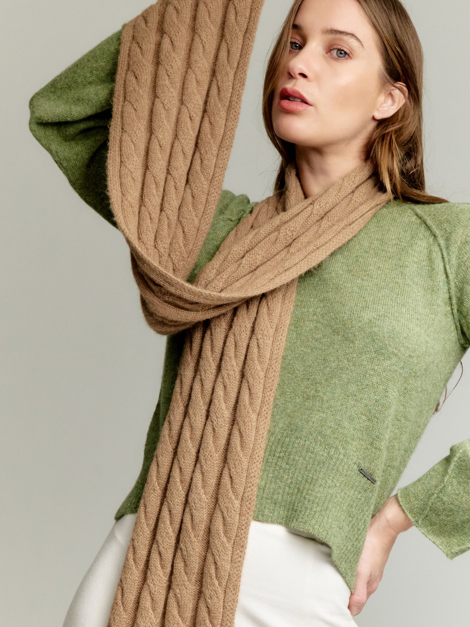 Yarela Scarf Baby Alpaca Color Camel