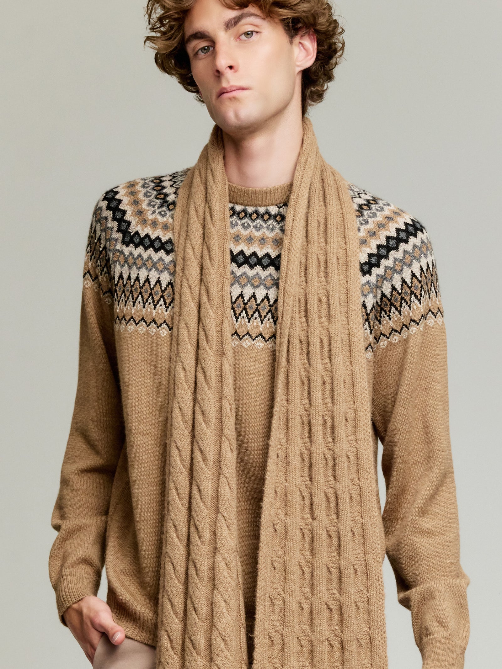 Yarela Scarf Baby Alpaca Color Camel