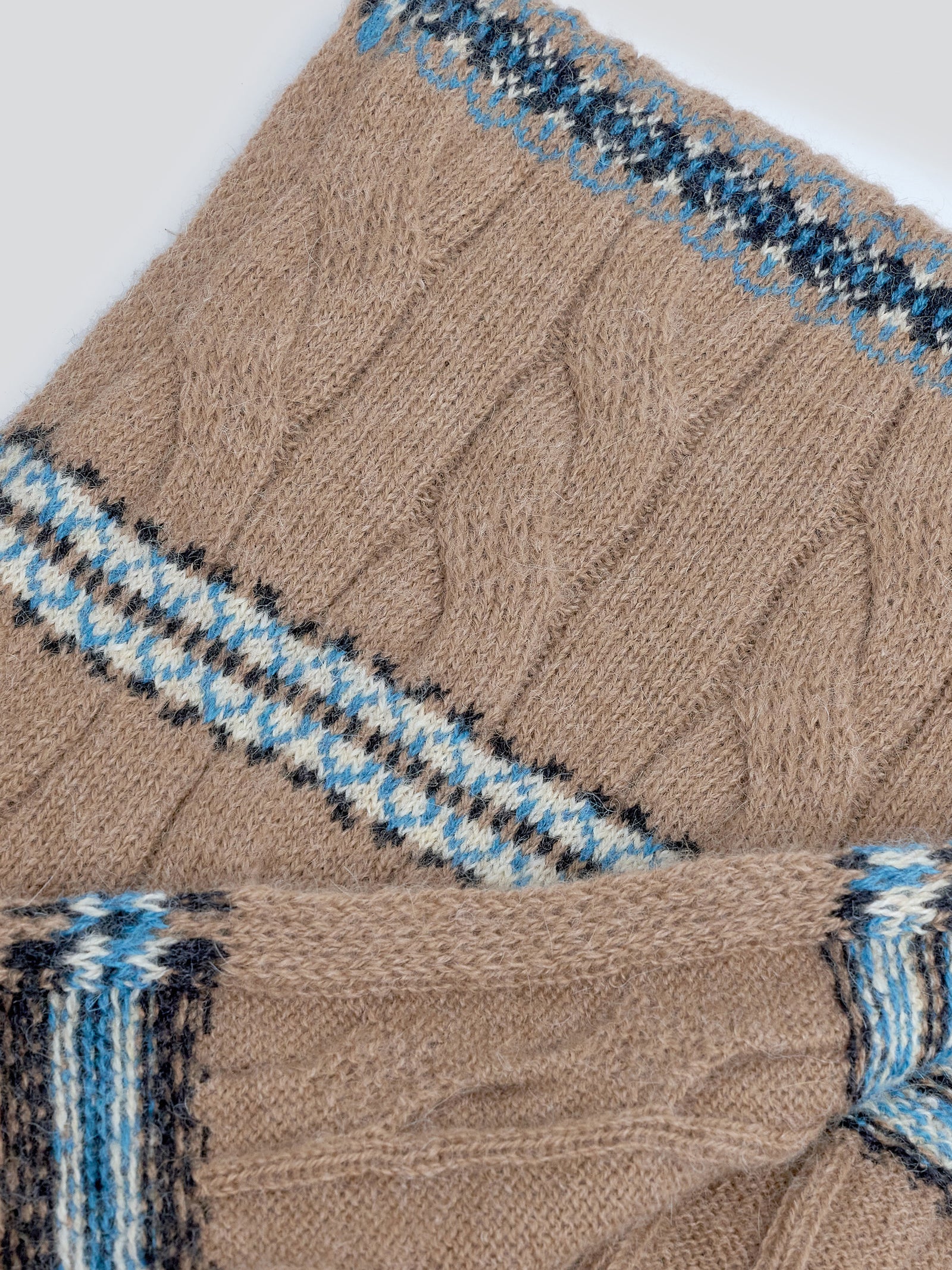 Yoke Scarf Scarf Baby Alpaca Color Camel