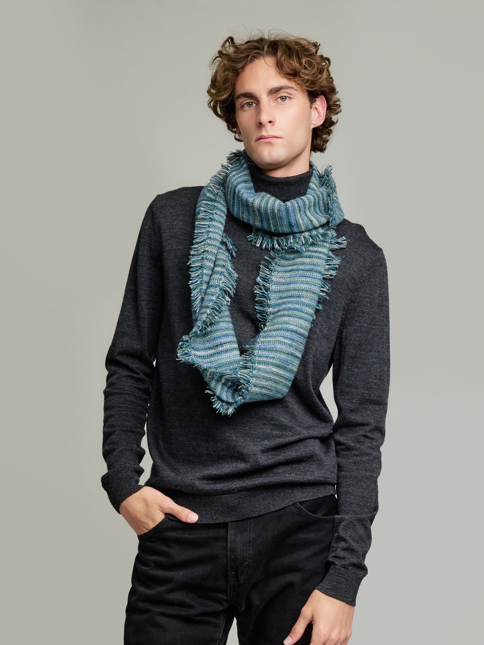 Yudith Scarf Baby Alpaca Color Green