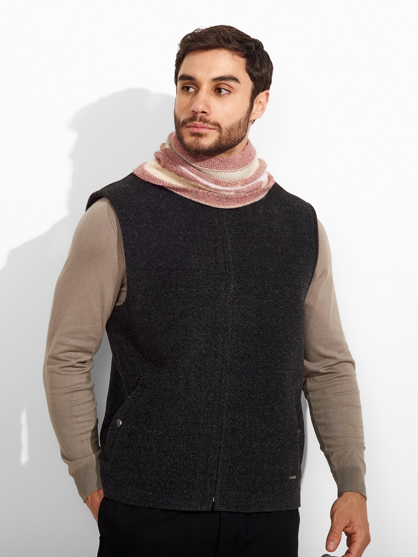 Pañuelo Zegovia de alpaca para bebé, color beige