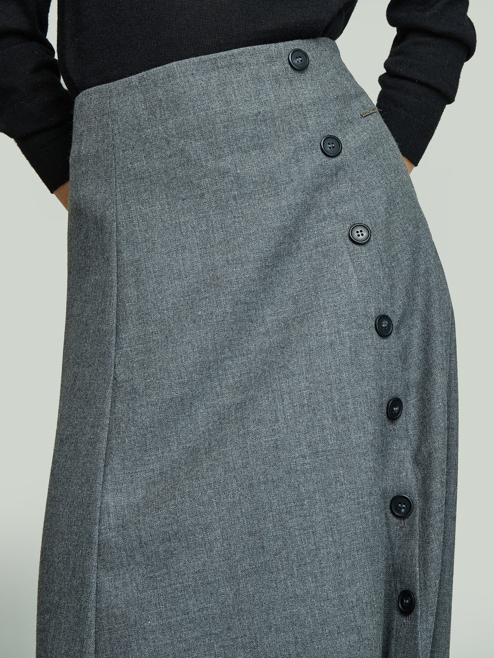 Falda Ysidro de lana color gris