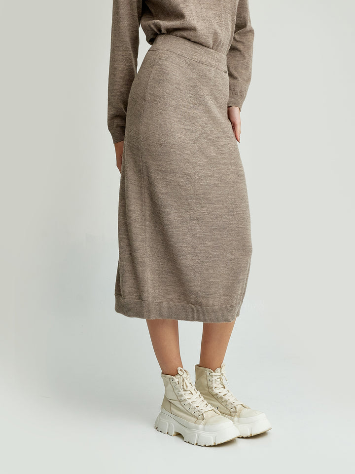 Falda Yngrid Baby Alpaca Color Beige