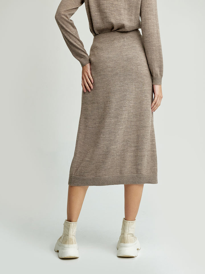 Falda Yngrid Baby Alpaca Color Beige