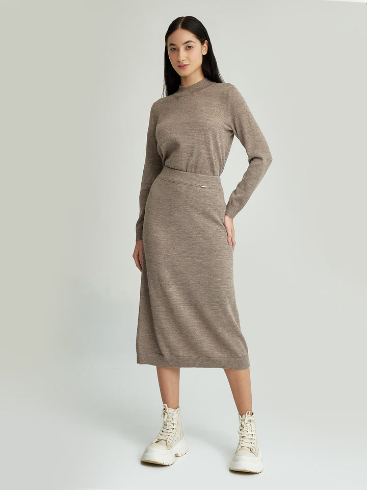 Falda Yngrid Baby Alpaca Color Beige
