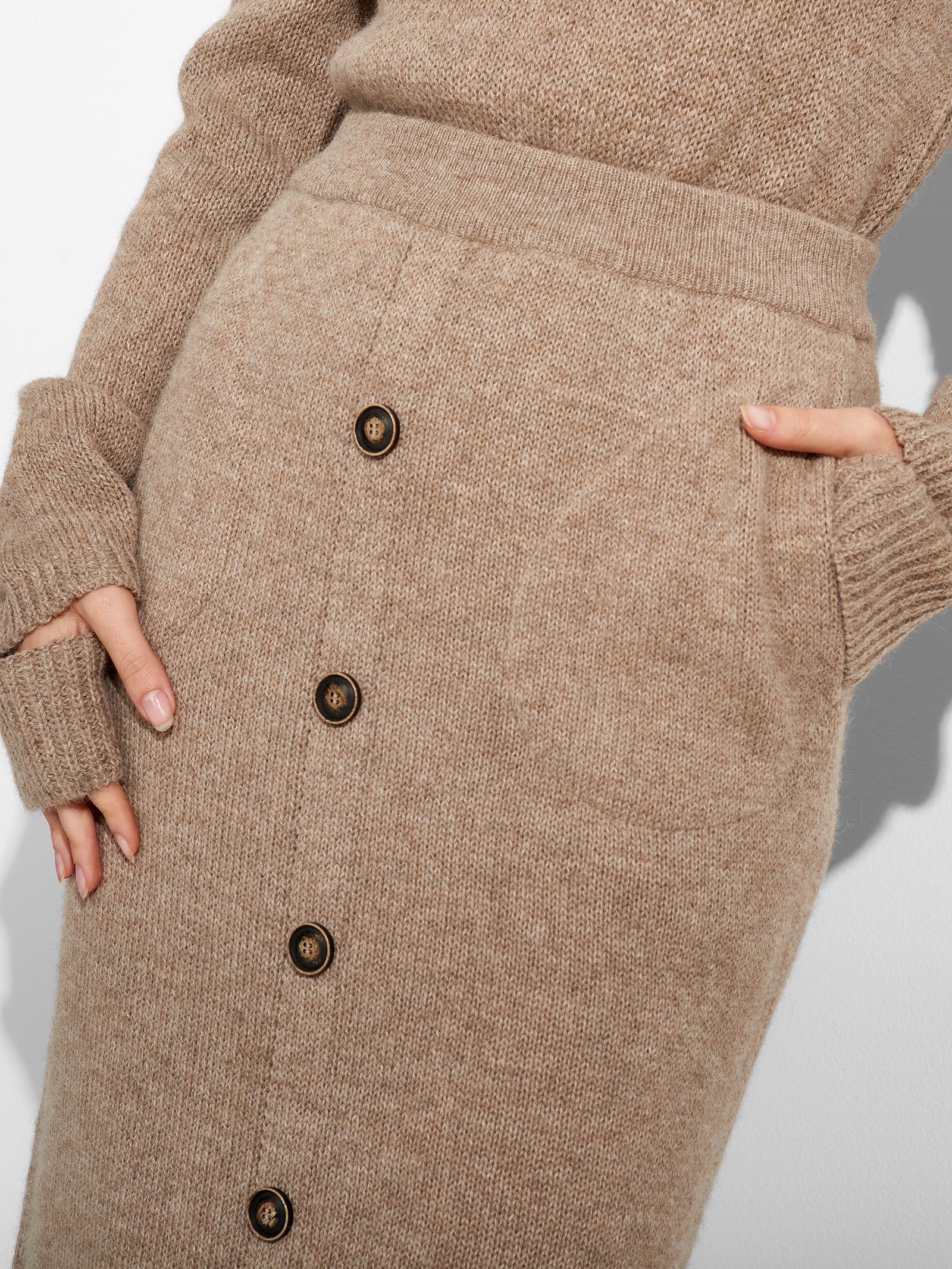 Zita Skirt Baby Alpaca Color Brown