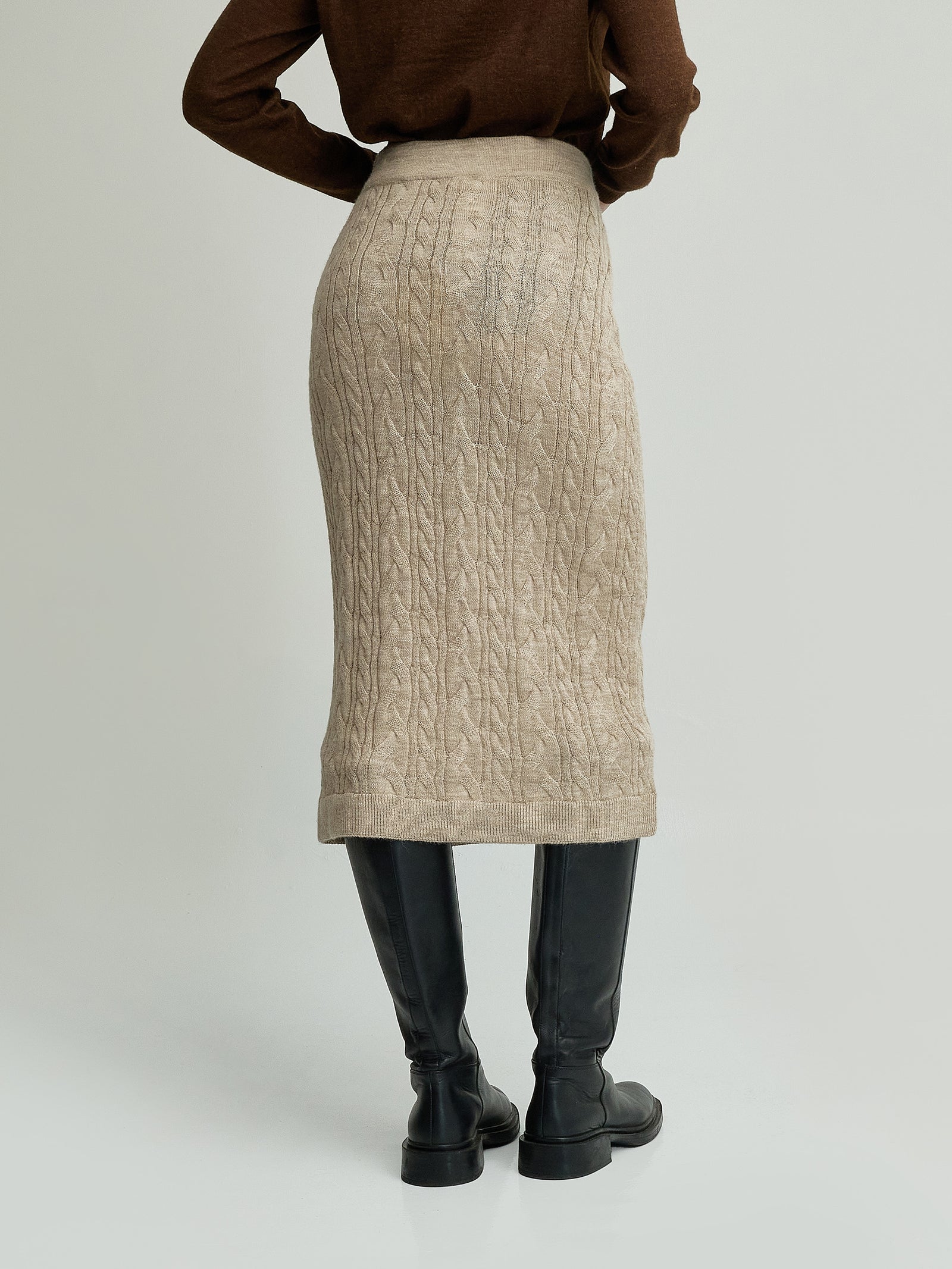 Yanina Skirt Baby Alpaca Color Beige