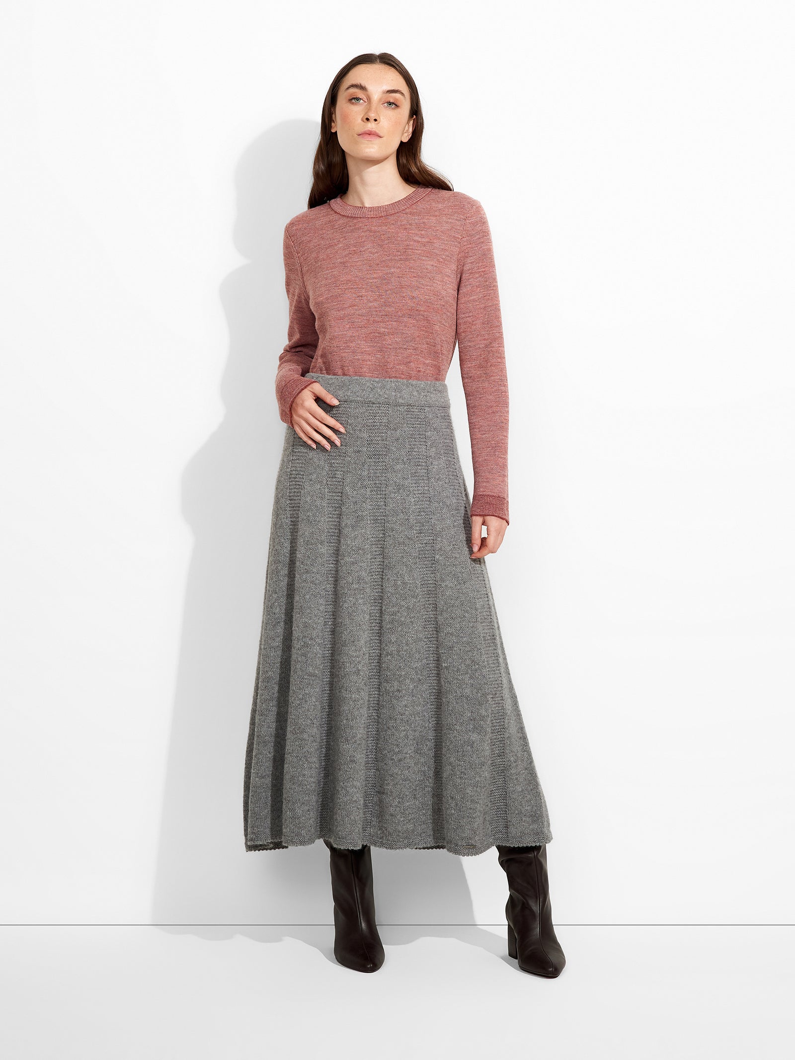 Zibilla Skirt Baby Alpaca Color Grey