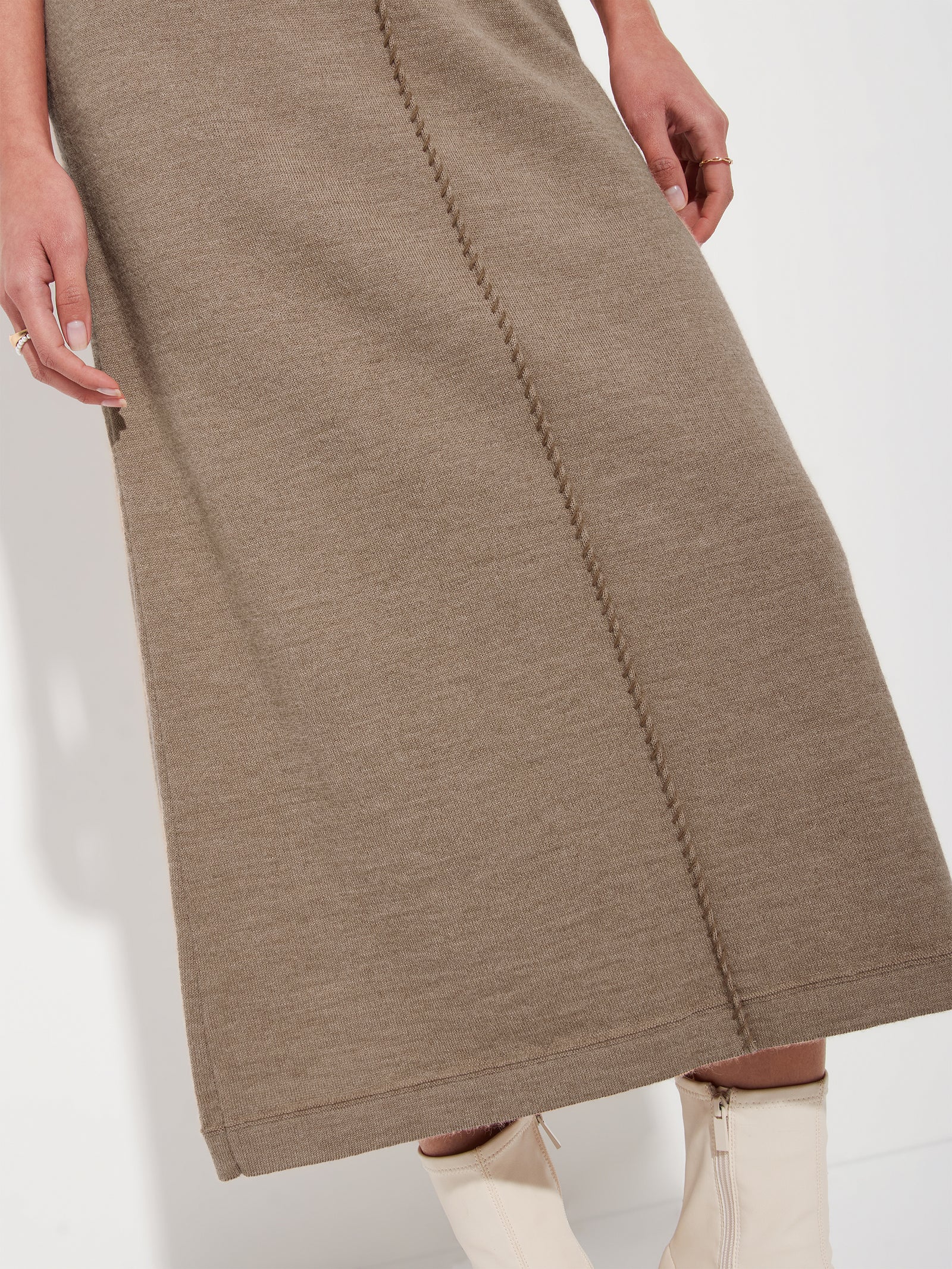 Brenda Skirt  Baby Alpaca Color Brown
