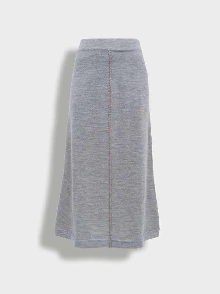 Falda Brenda Baby Alpaca Color Gris