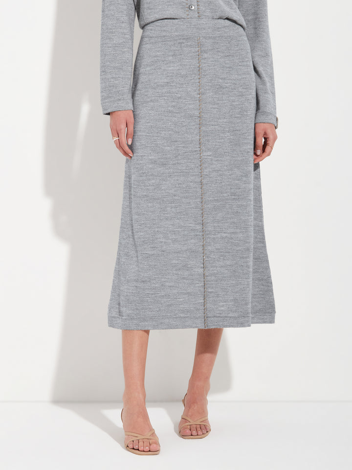 Falda Brenda Baby Alpaca Color Gris