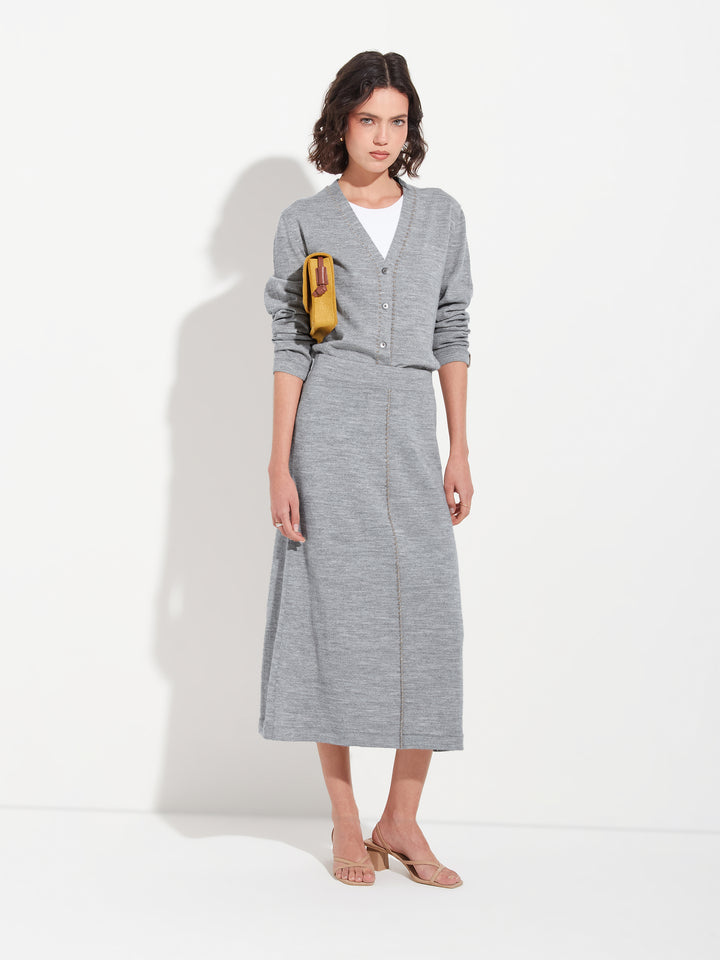 Falda Brenda Baby Alpaca Color Gris