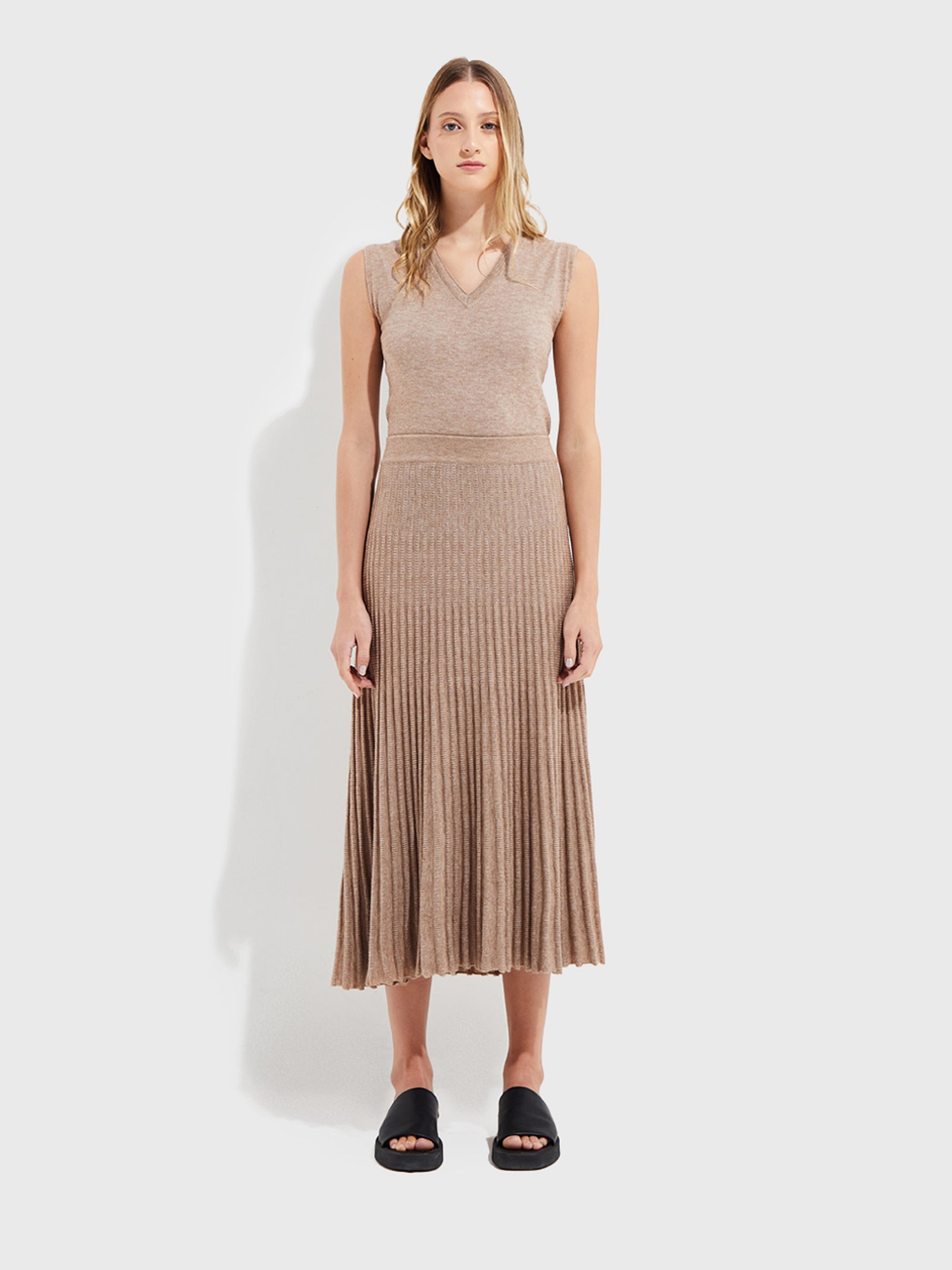 Falda Yucatán Algodón Color Beige