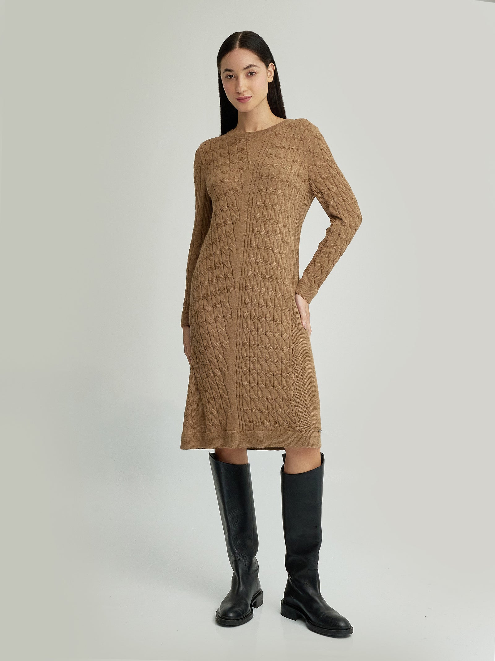 Yggy Dress Baby Alpaca Color Camel