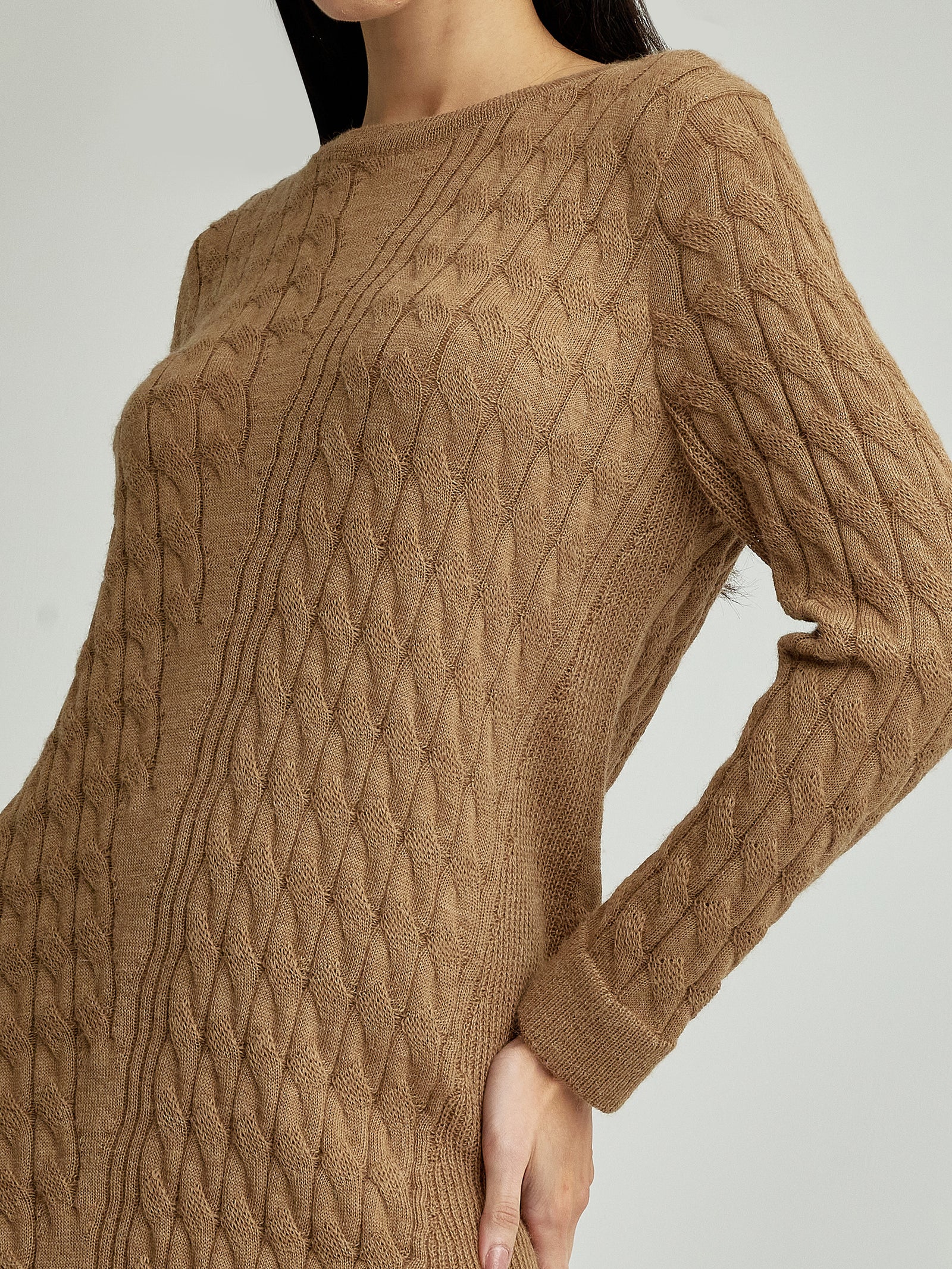 Yggy Dress Baby Alpaca Color Camel