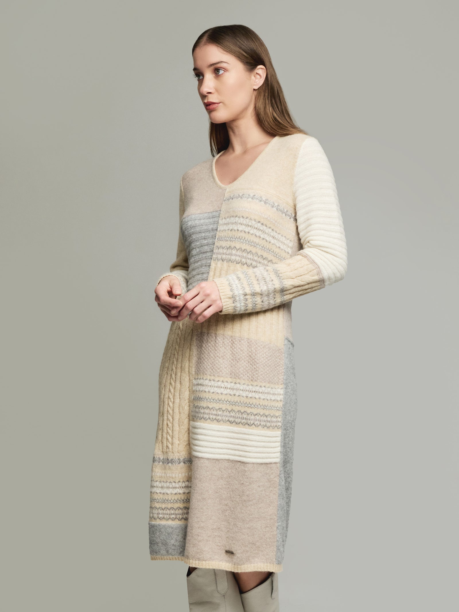 Vestido Ysadora Baby Alpaca Color Beige