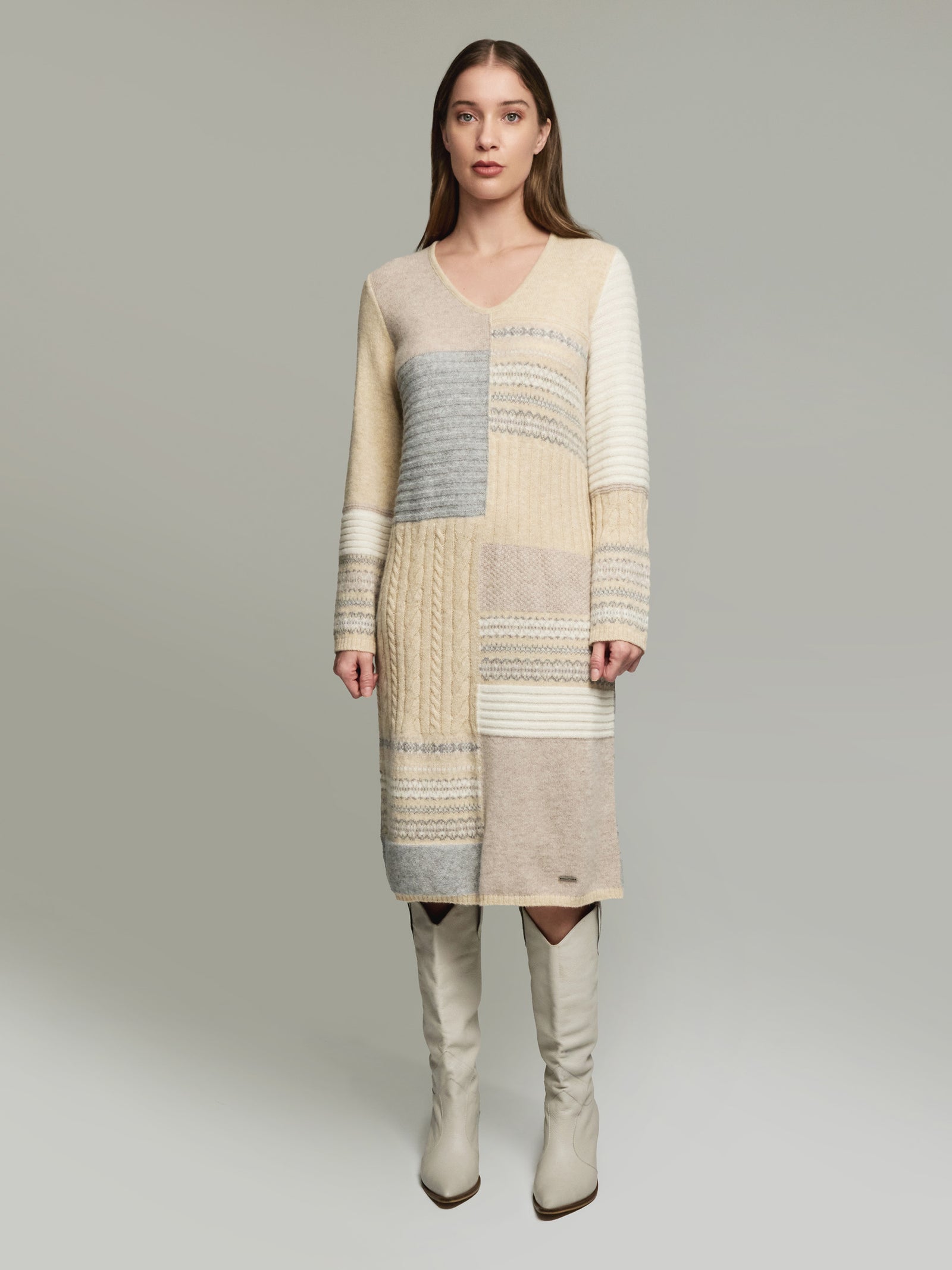 Vestido Ysadora Baby Alpaca Color Beige