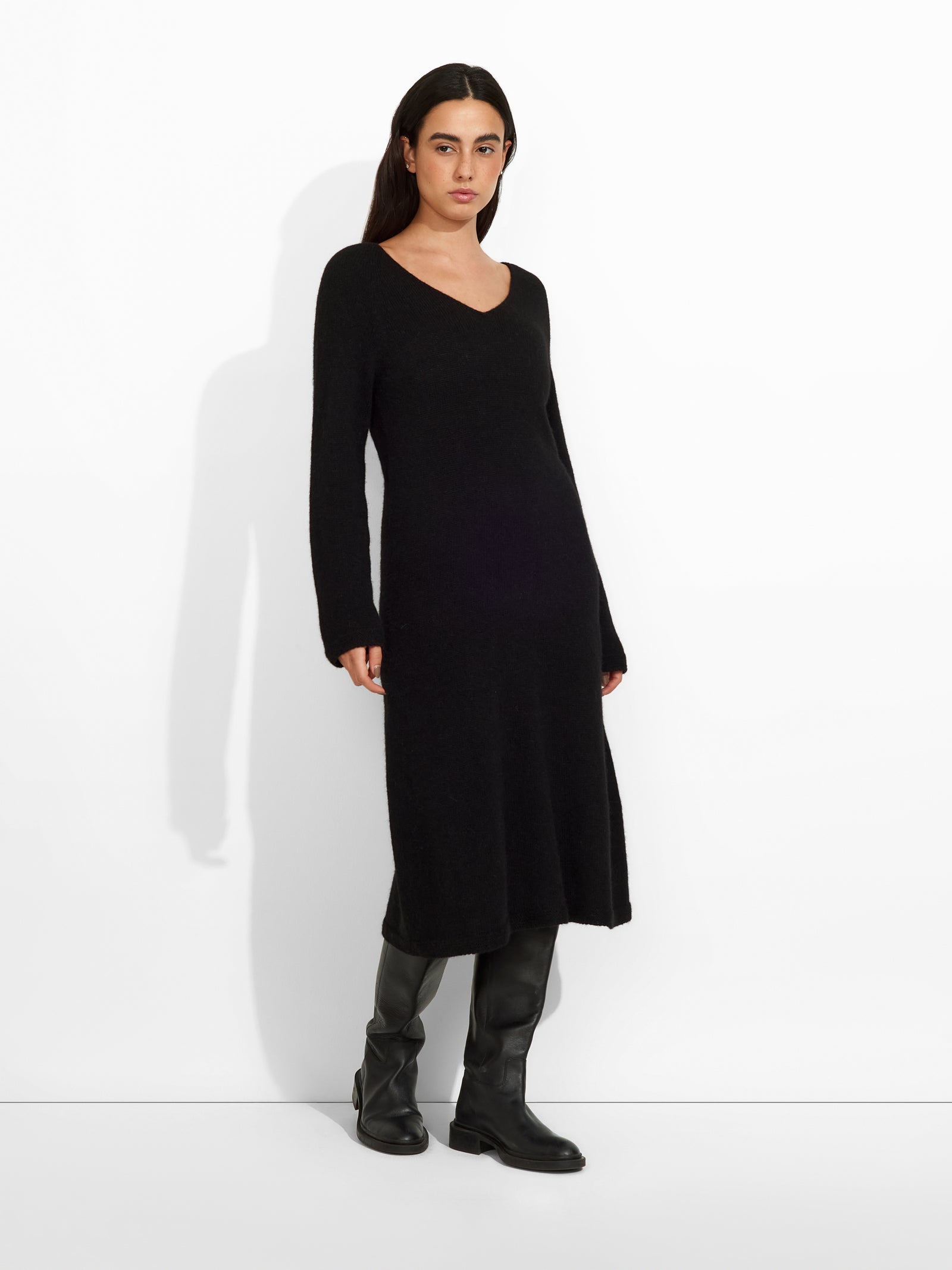 Zafina Dress Baby Alpaca Color Black