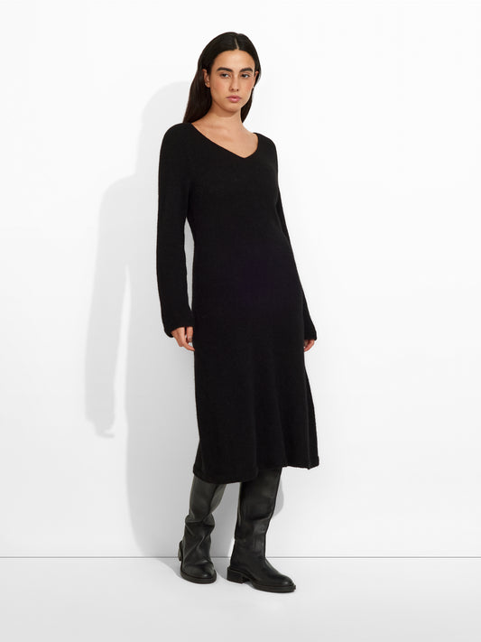 Zafina Dress Baby Alpaca Color Black