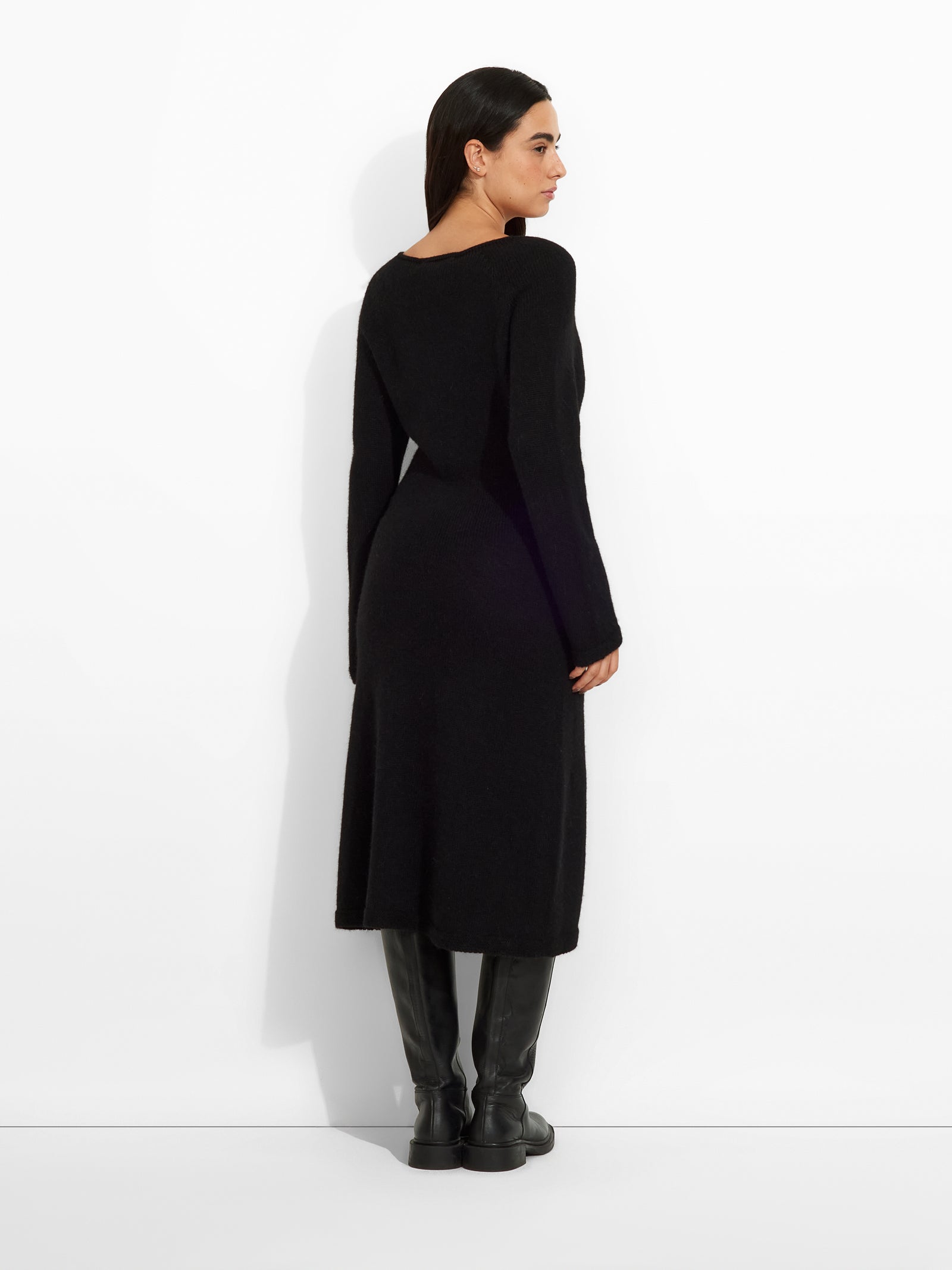 Zafina Dress Baby Alpaca Color Black